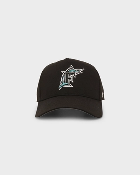 47 Brand Miami Marlins Cooperstown Retro Logo 47 MVP DT Snapback Black