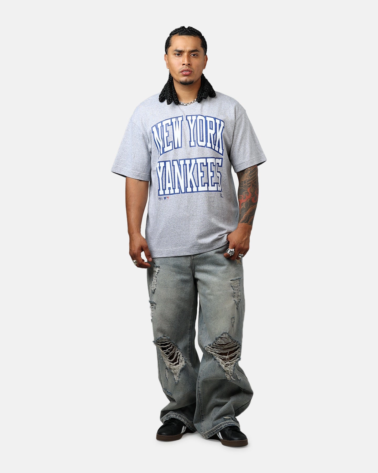 47 Brand New York Yankees Stack T-Shirt Grey