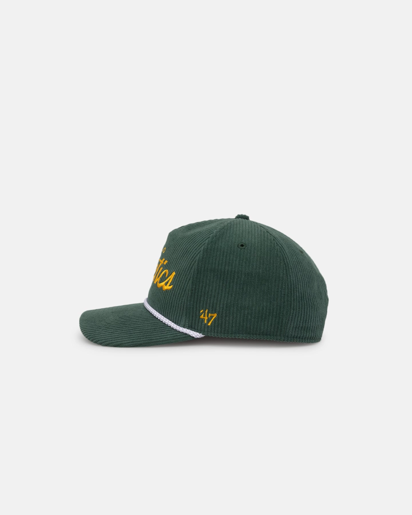 47 Brand Oakland Athletics 'MLB Opening Day' Corduroy Crossrope Hitch Snapback Dark Green