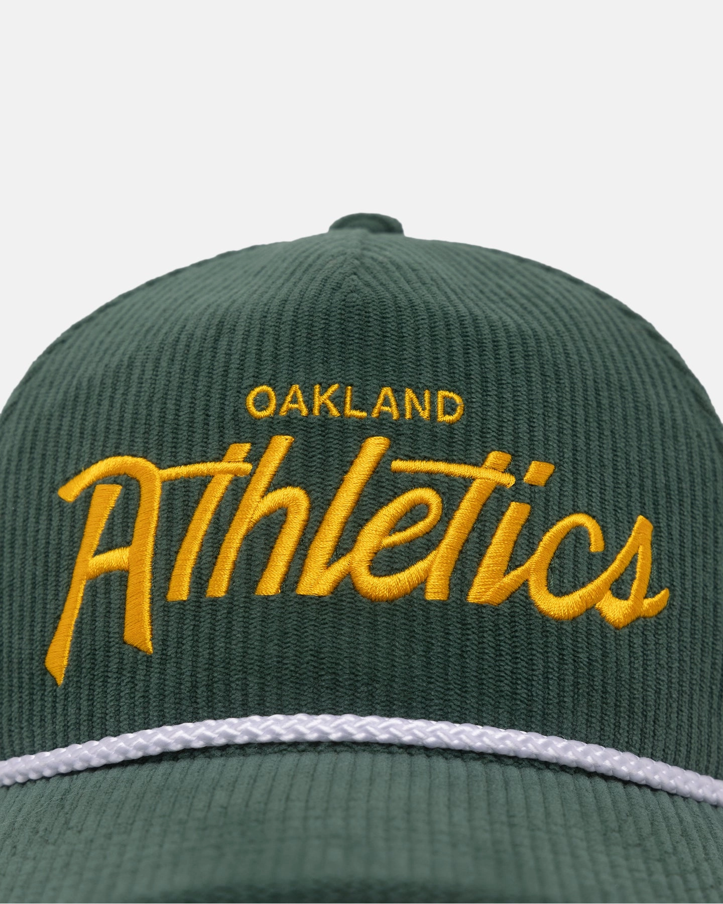 47 Brand Oakland Athletics 'MLB Opening Day' Corduroy Crossrope Hitch Snapback Dark Green