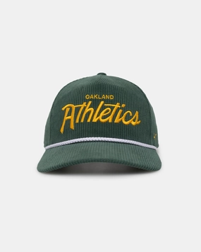47 Brand Oakland Athletics 'MLB Opening Day' Corduroy Crossrope Hitch Snapback Dark Green