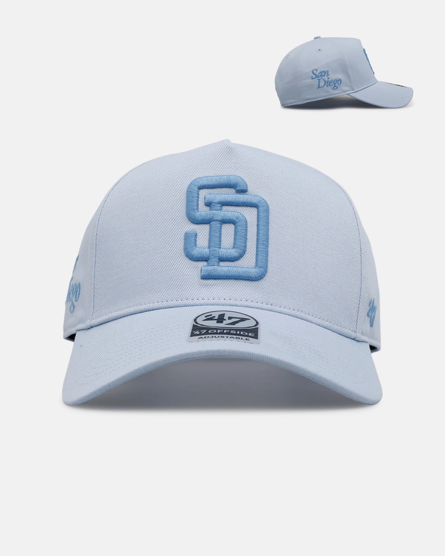 47 Brand San Diego Padres 'Contemporary Basics' Offside DT Snapback Light Blue
