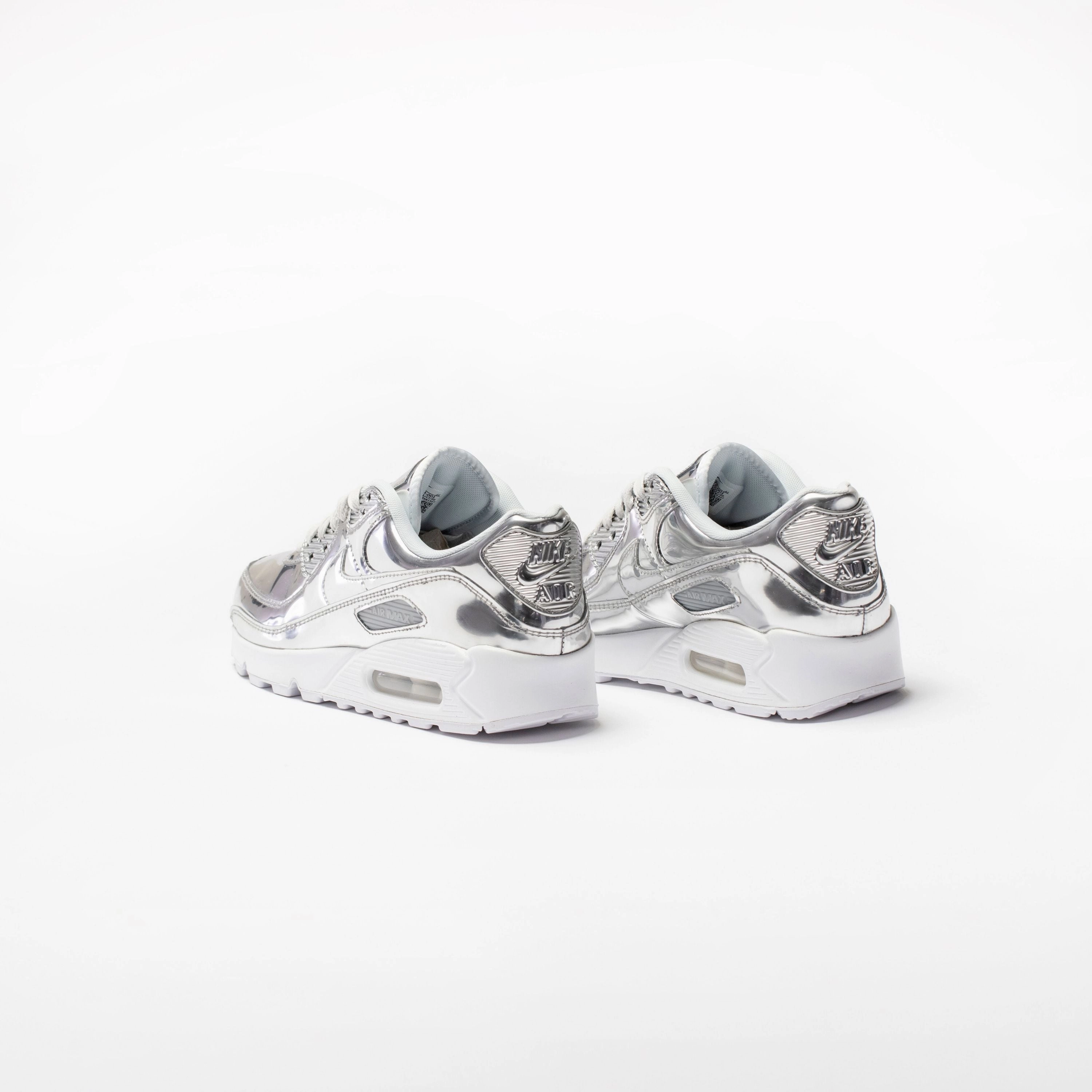 Air Max 90 Womens Running Shoe - Platinum/Silver/Light Grey