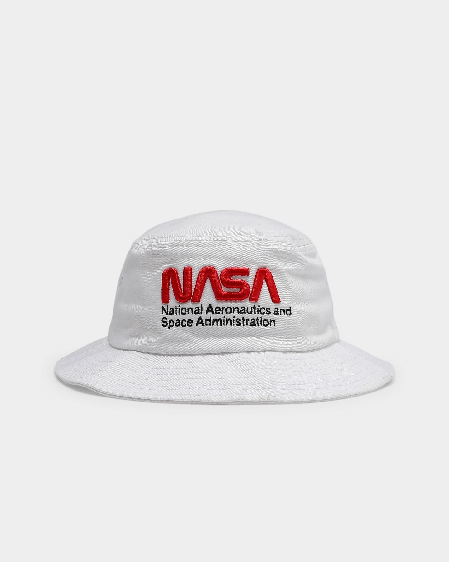 American Needle Men's NASA Cotton Twill Bucket Hat White