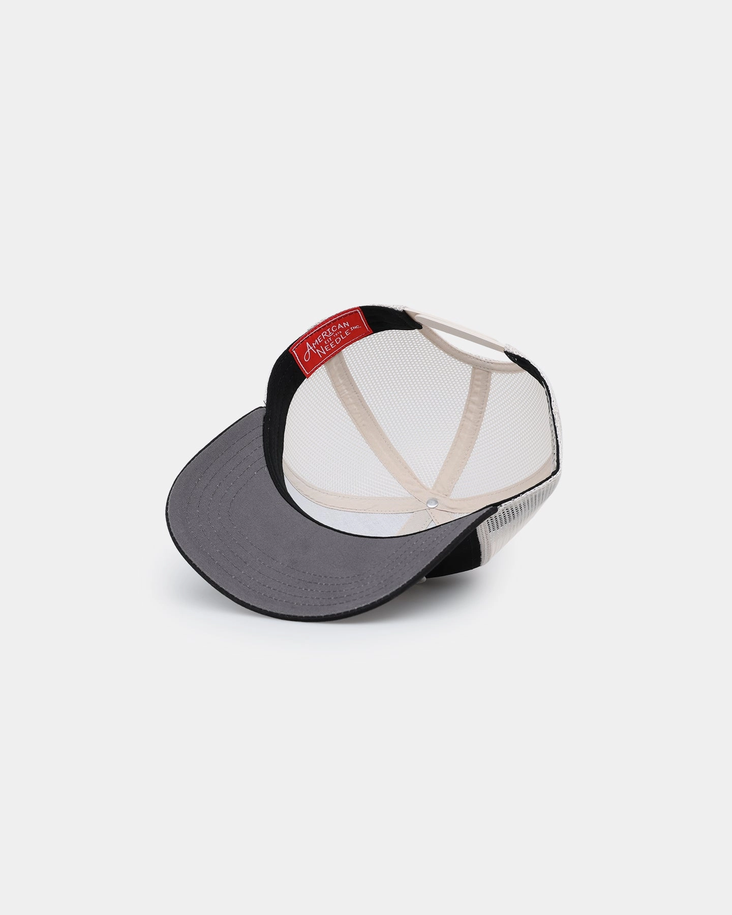 American Needle Twill Valin Patch Trucker Snapback Ivory/Black