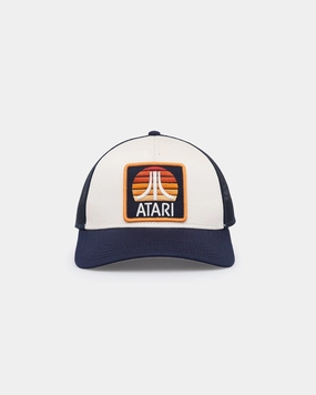 American Needle Twill Valin Patch Trucker Snapback Ivory/Navy