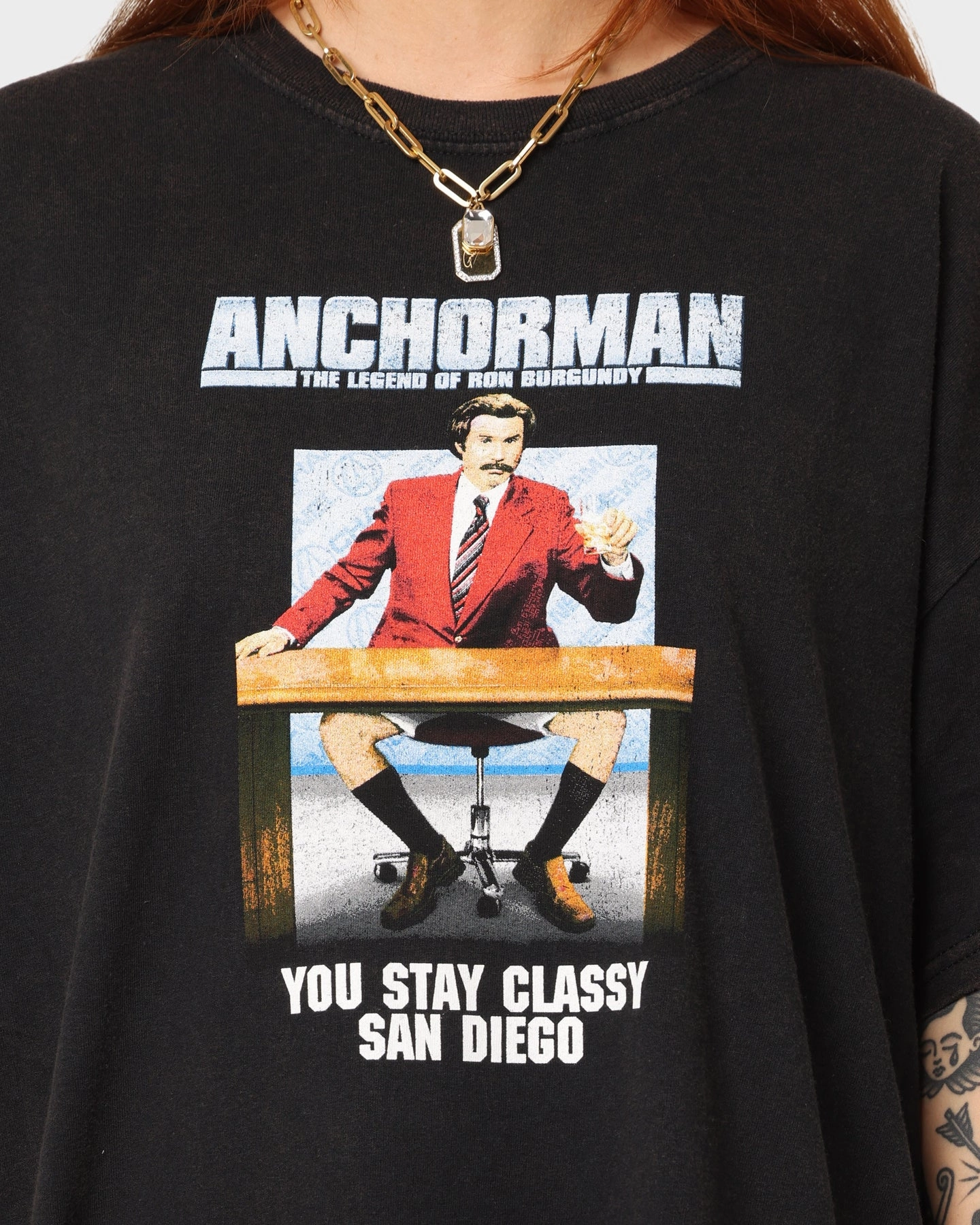 American Thrift American Thrift X Anchorman Anchorman T-Shirt Black Wash