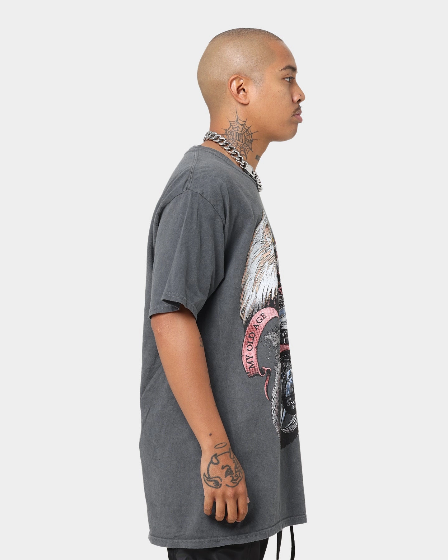 American Thrift Eagle Moto Club T-Shirt Off Black