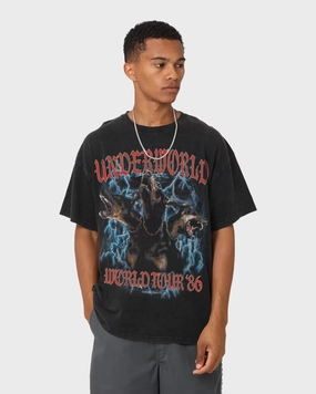 American Thrift Hades Tour Premium Thrifted Vintage T-Shirt Black Wash