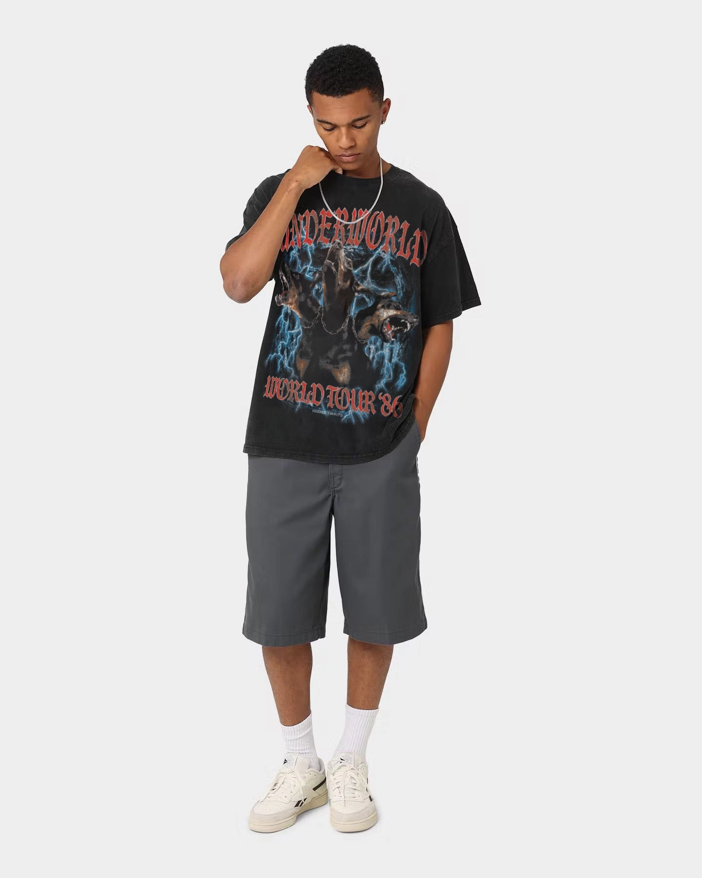 American Thrift Hades Tour Premium Thrifted Vintage T-Shirt Black Wash