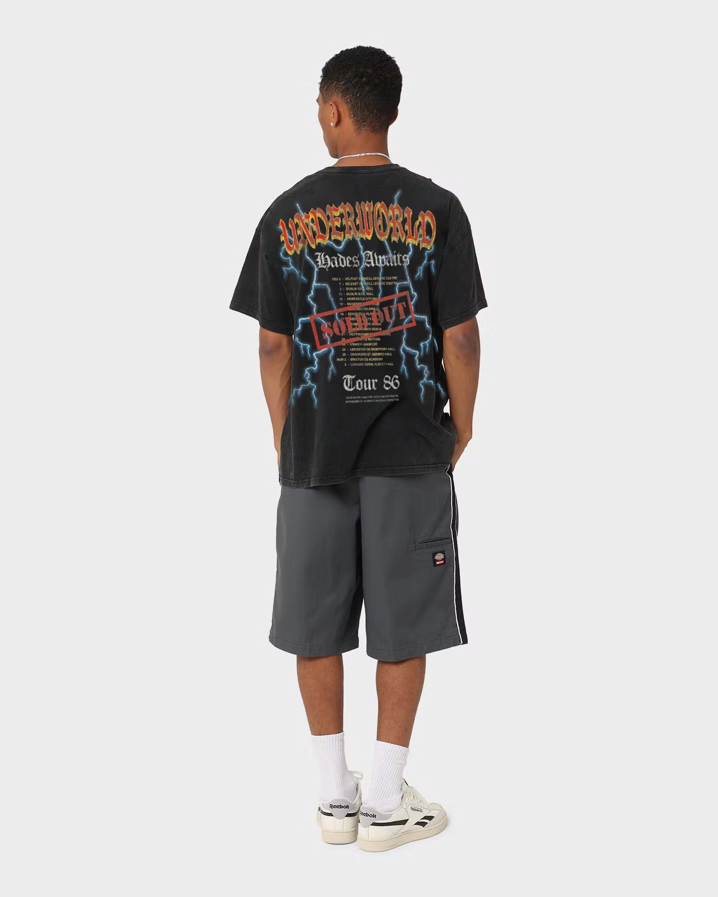 American Thrift Hades Tour Premium Thrifted Vintage T-Shirt Black Wash