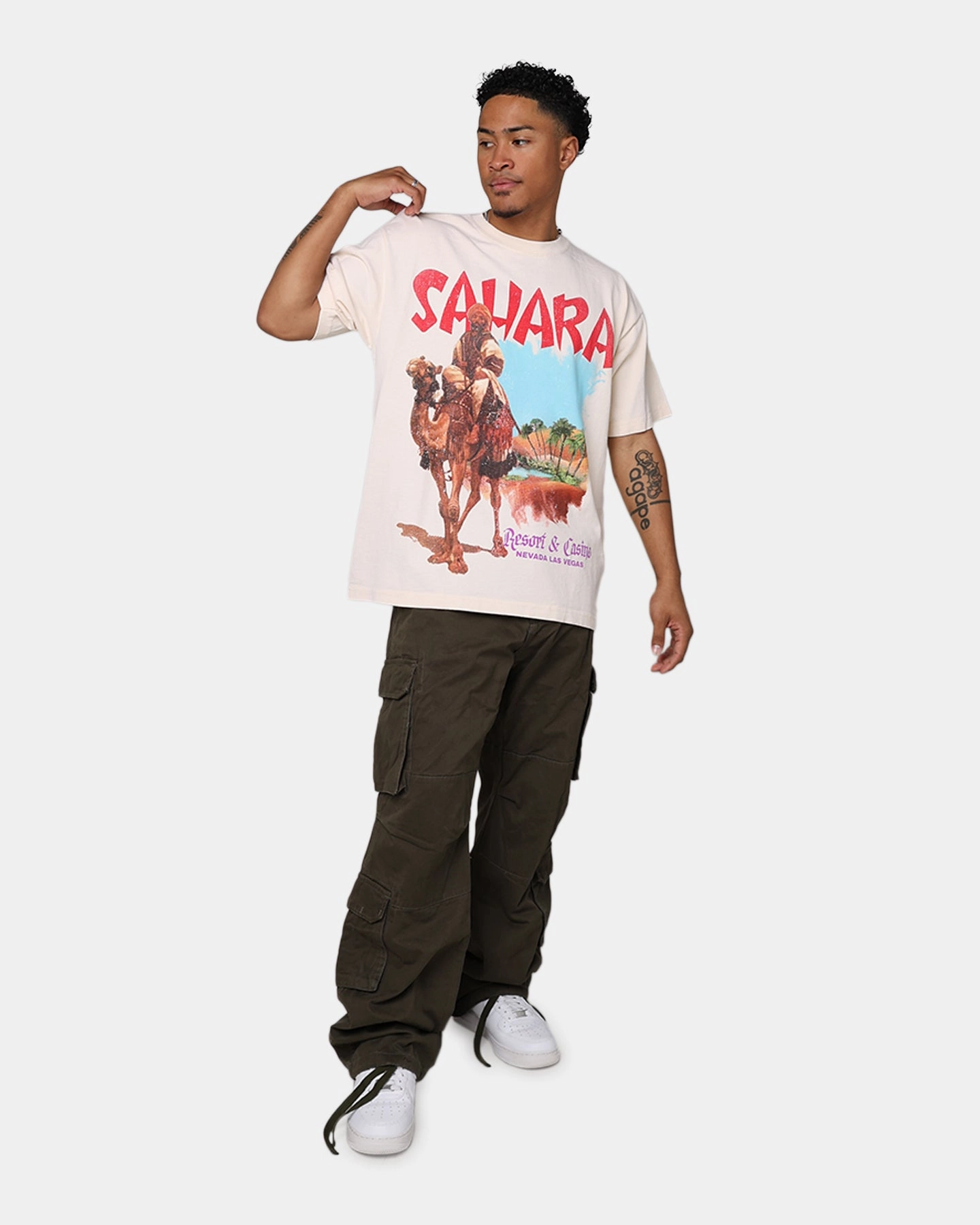 American Thrift Sahara Casino Vintage T-Shirt White