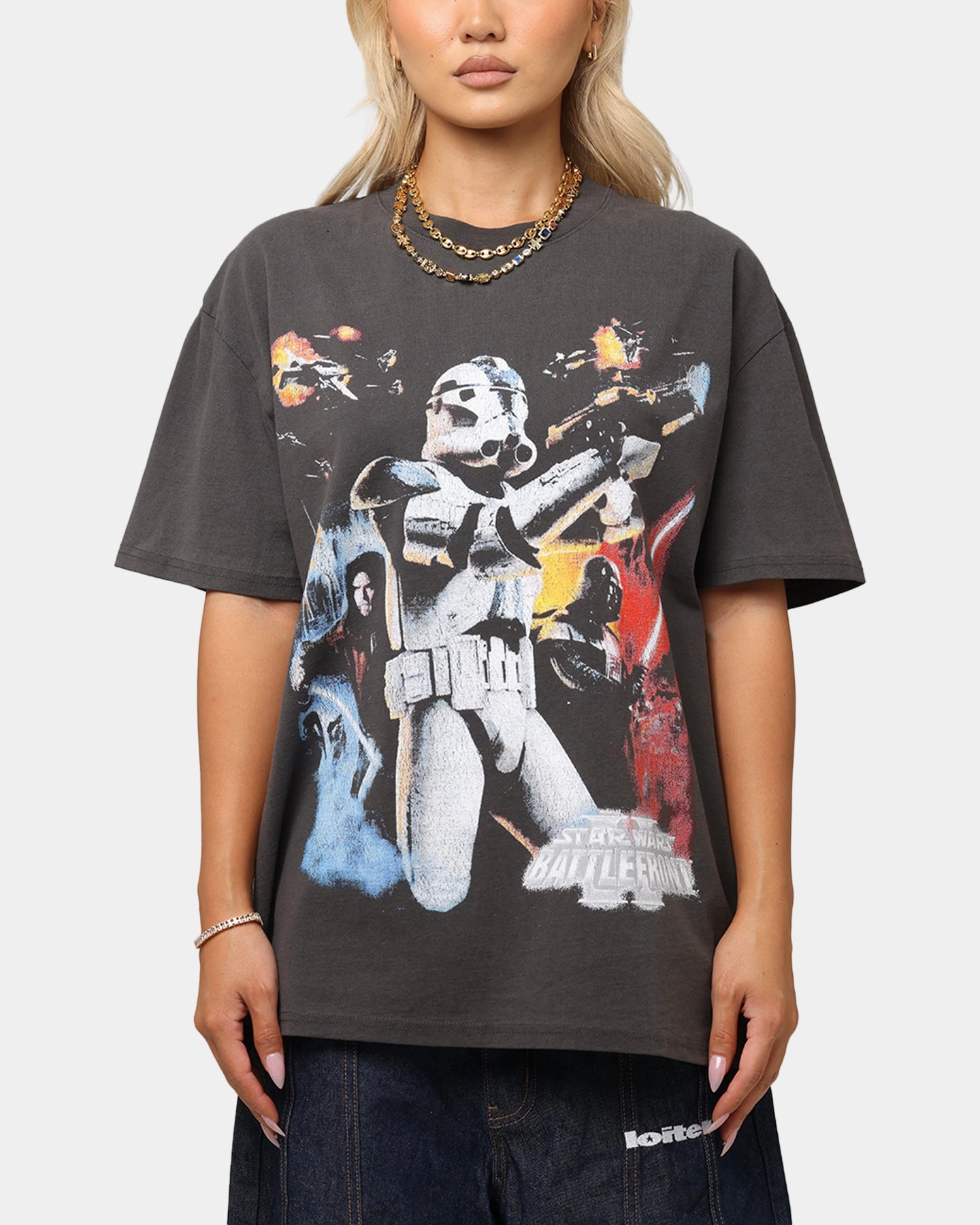 American Thrift Star Wars Battlefront 2 Heavy T-Shirt Black Wash