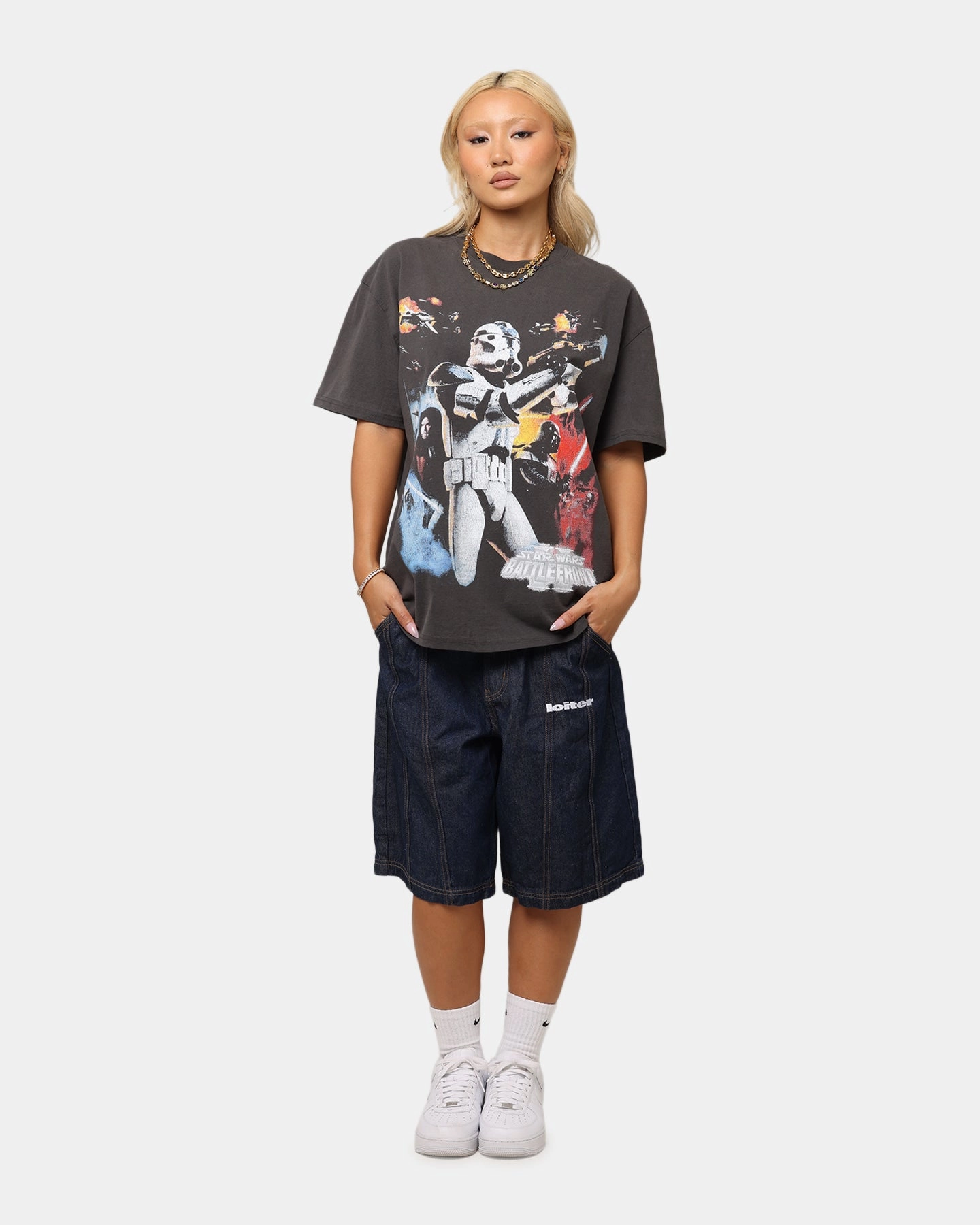 American Thrift Star Wars Battlefront 2 Heavy T-Shirt Black Wash
