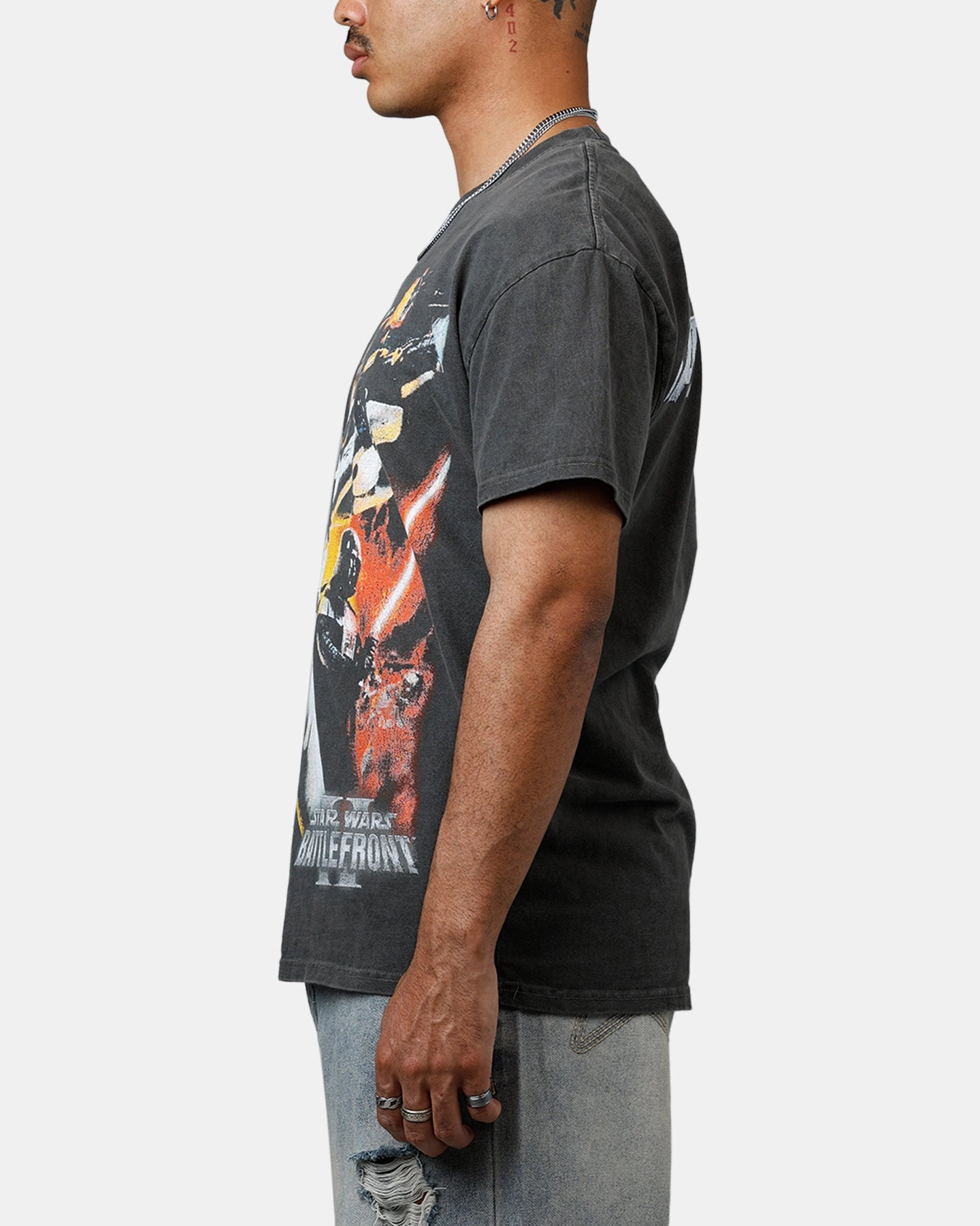 American Thrift Star Wars Battlefront 2 Heavyweight T-Shirt Black Wash