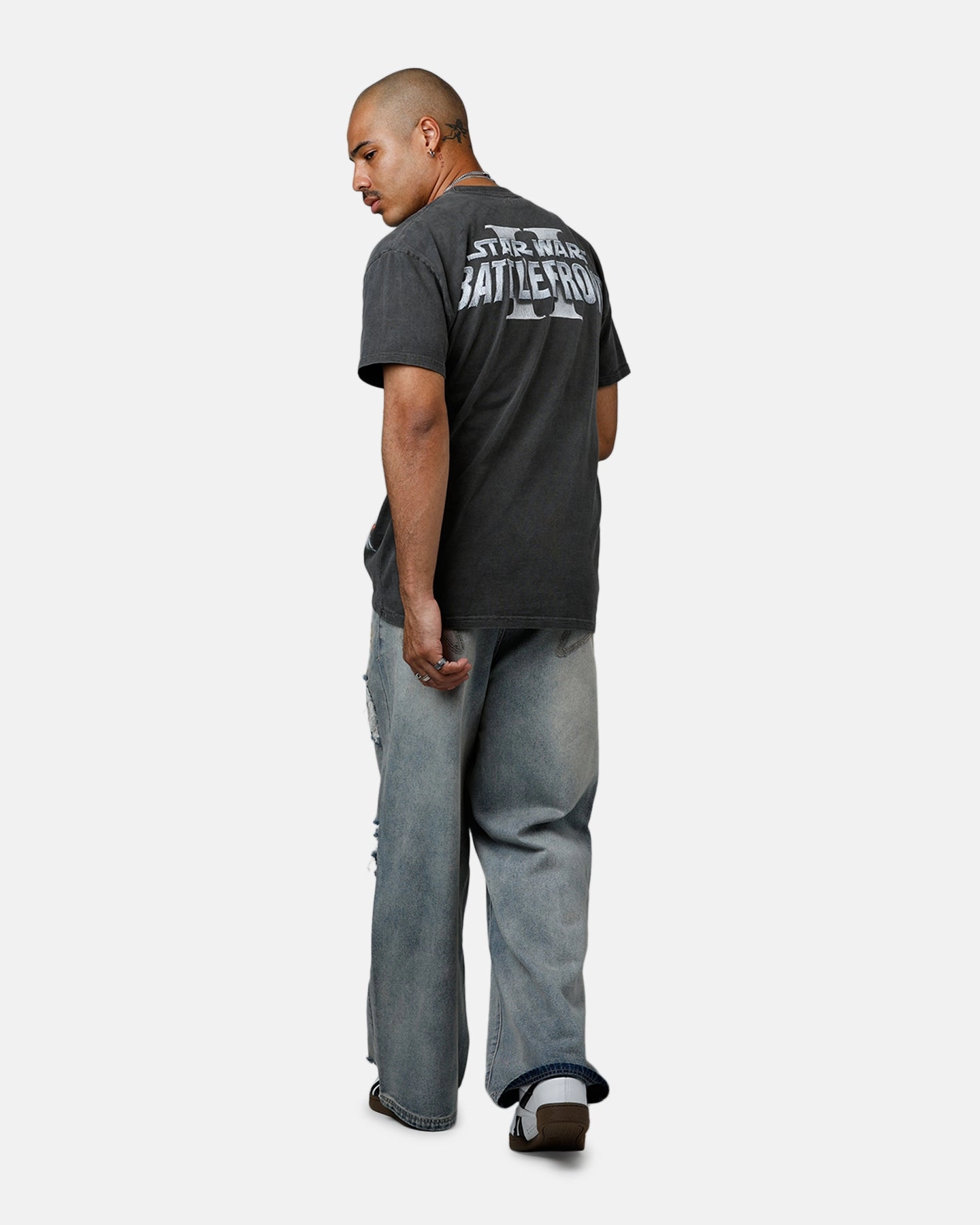 American Thrift Star Wars Battlefront 2 Heavyweight T-Shirt Black Wash
