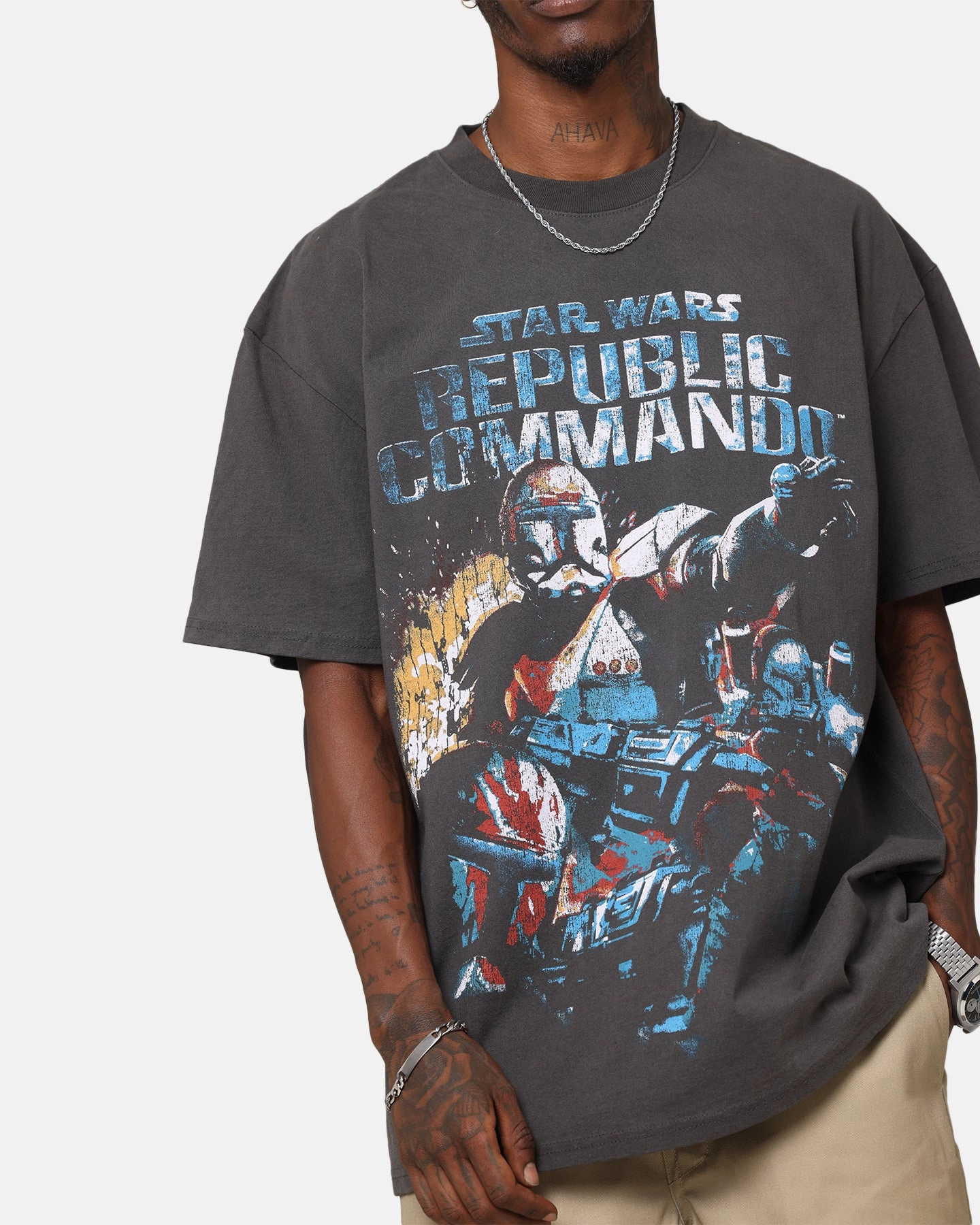 American Thrift Star Wars Battlefront Republic Commando Heavy T-Shirt Black Wash