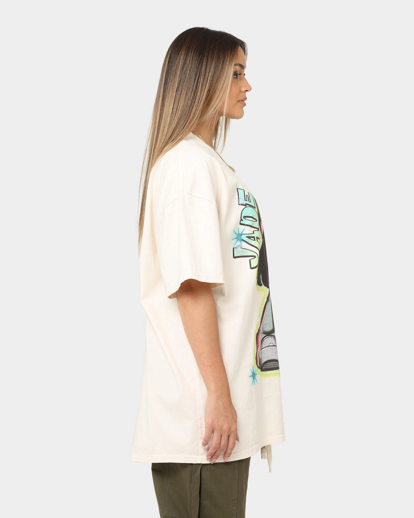 American Thrift X Bratz Jade Heavyweight Vintage T-Shirt Off White