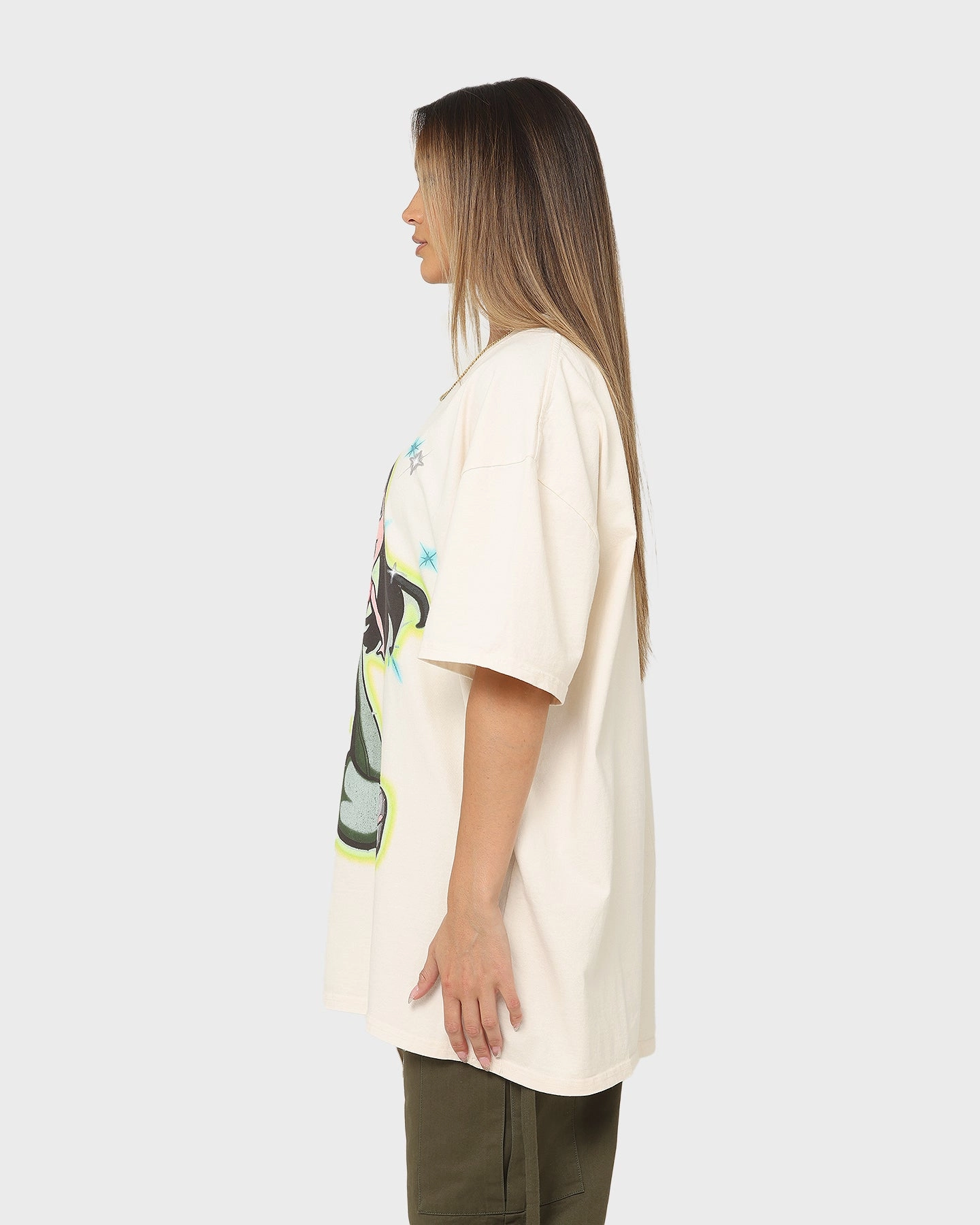 American Thrift X Bratz Jade Heavyweight Vintage T-Shirt Off White