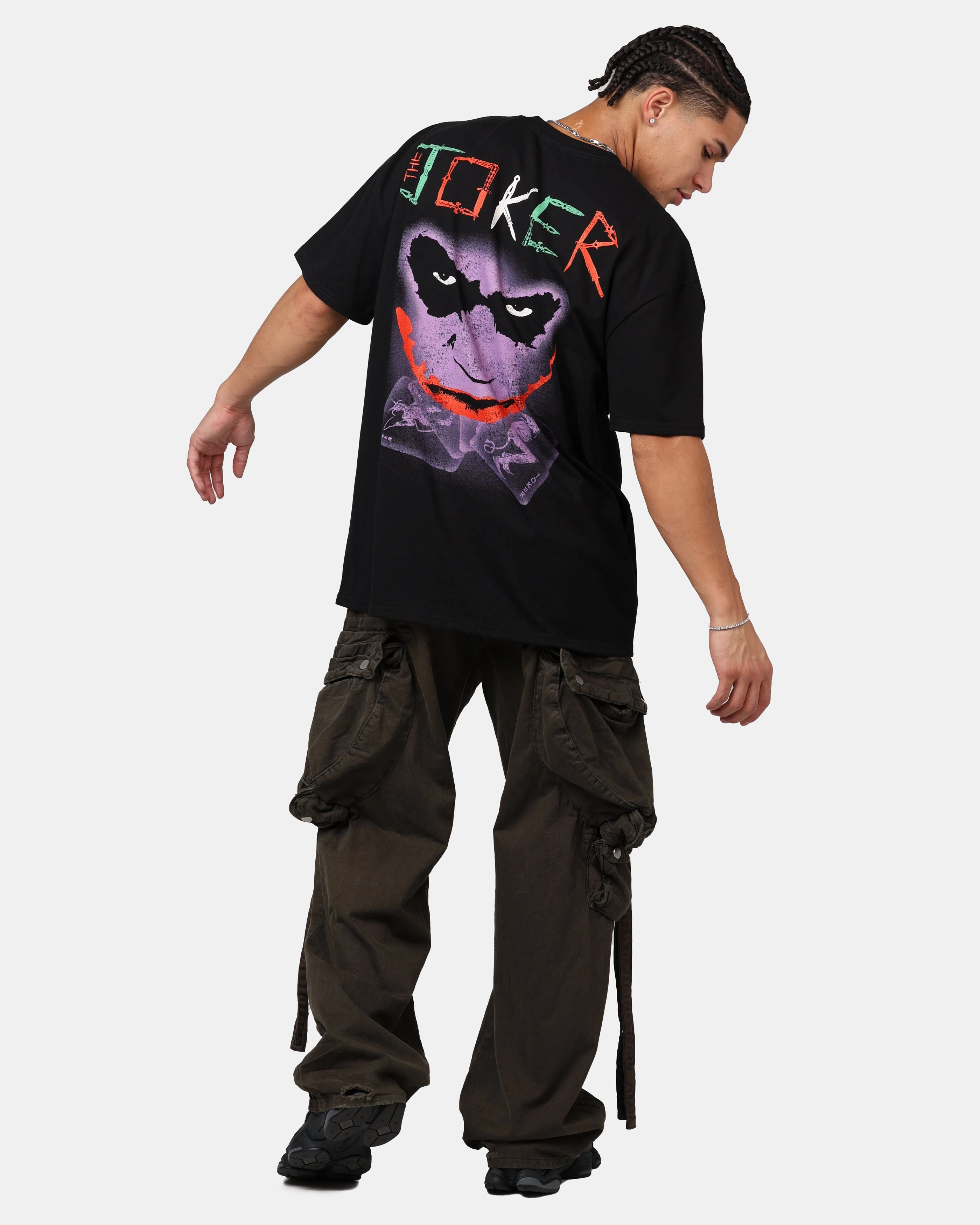American Thrift X DC Batman The Joker Scars Heavyweight T-Shirt Black