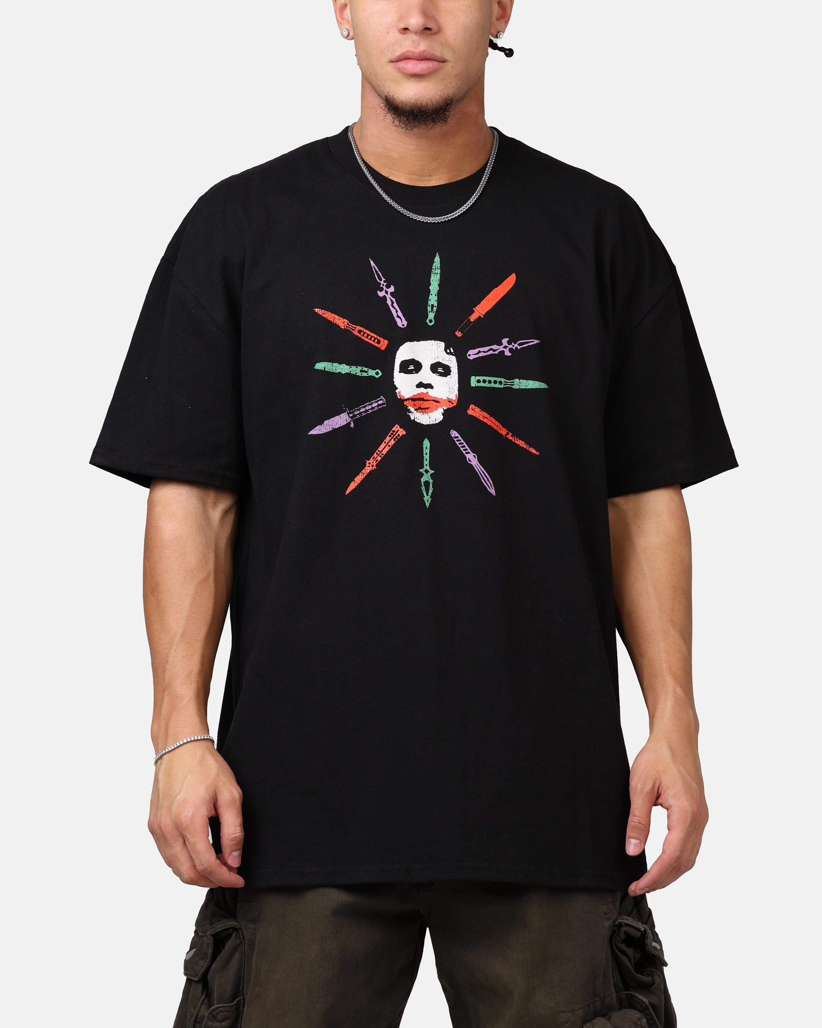 American Thrift X DC Batman The Joker Scars Heavyweight T-Shirt Black