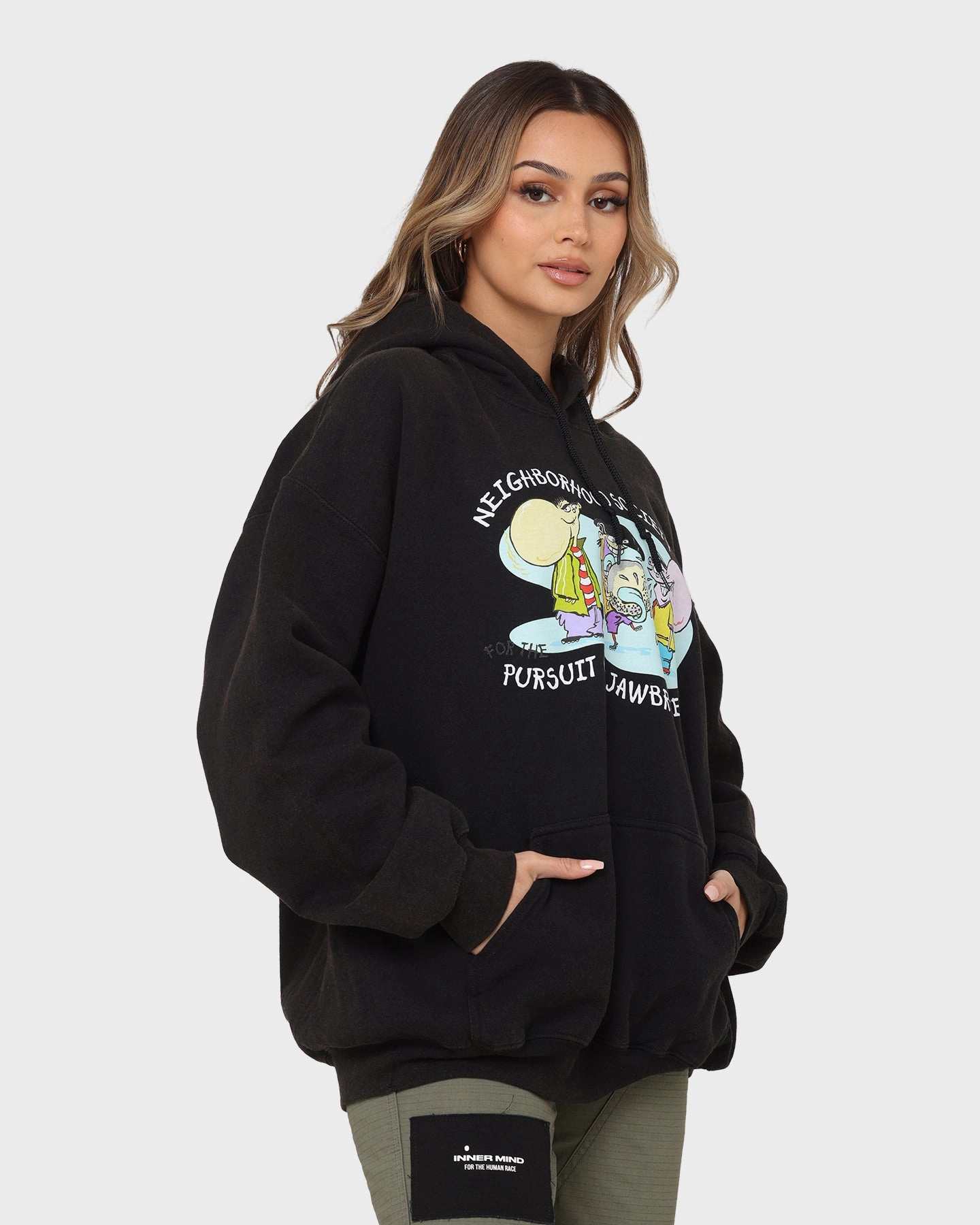 American Thrift X Ed. Edd n Eddy Jawbreaker Vintage Hoodie Black Wash