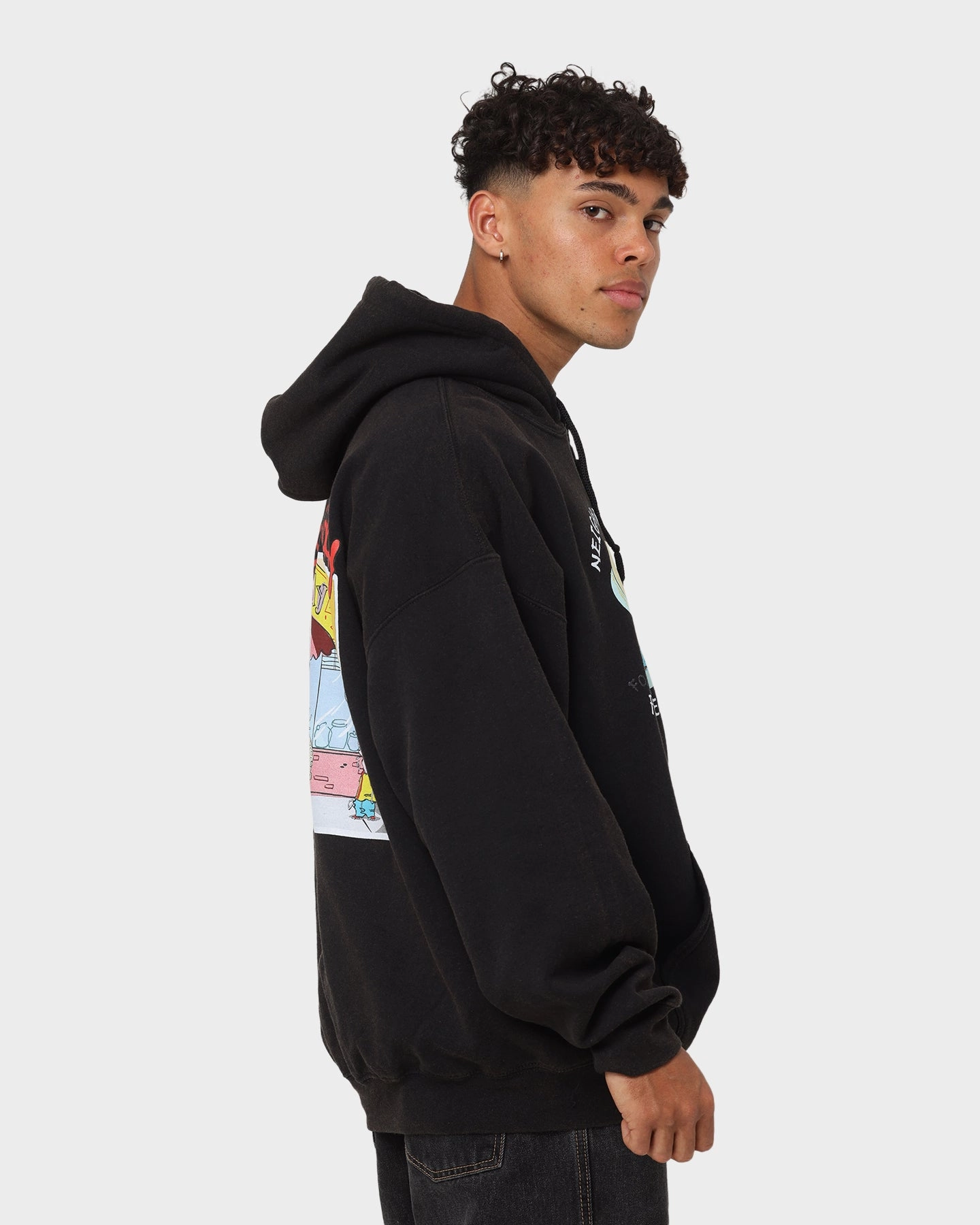 American Thrift X Ed. Edd n Eddy Jawbreaker Vintage Hoodie Black Wash