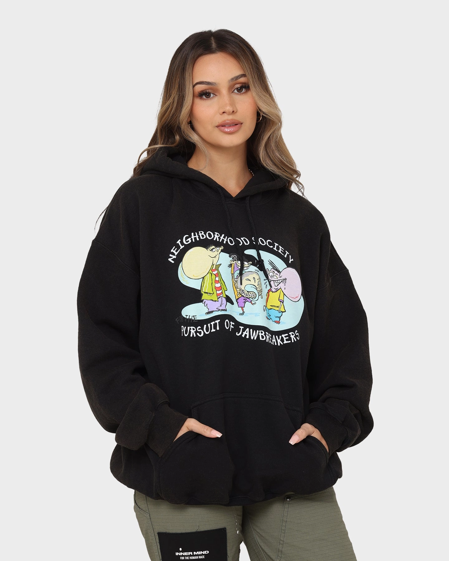 American Thrift X Ed. Edd n Eddy Jawbreaker Vintage Hoodie Black Wash
