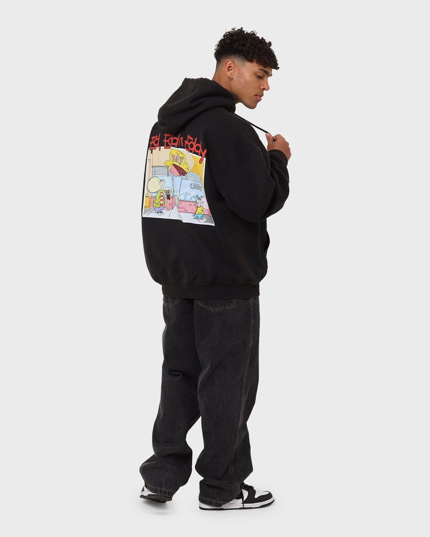 American Thrift X Ed. Edd n Eddy Jawbreaker Vintage Hoodie Black Wash