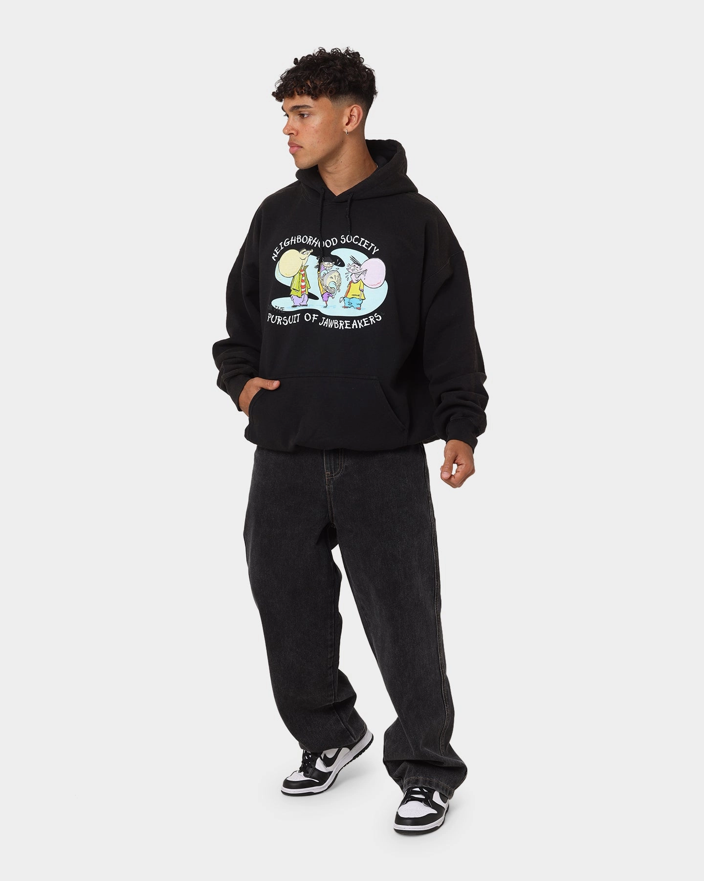 American Thrift X Ed. Edd n Eddy Jawbreaker Vintage Hoodie Black Wash