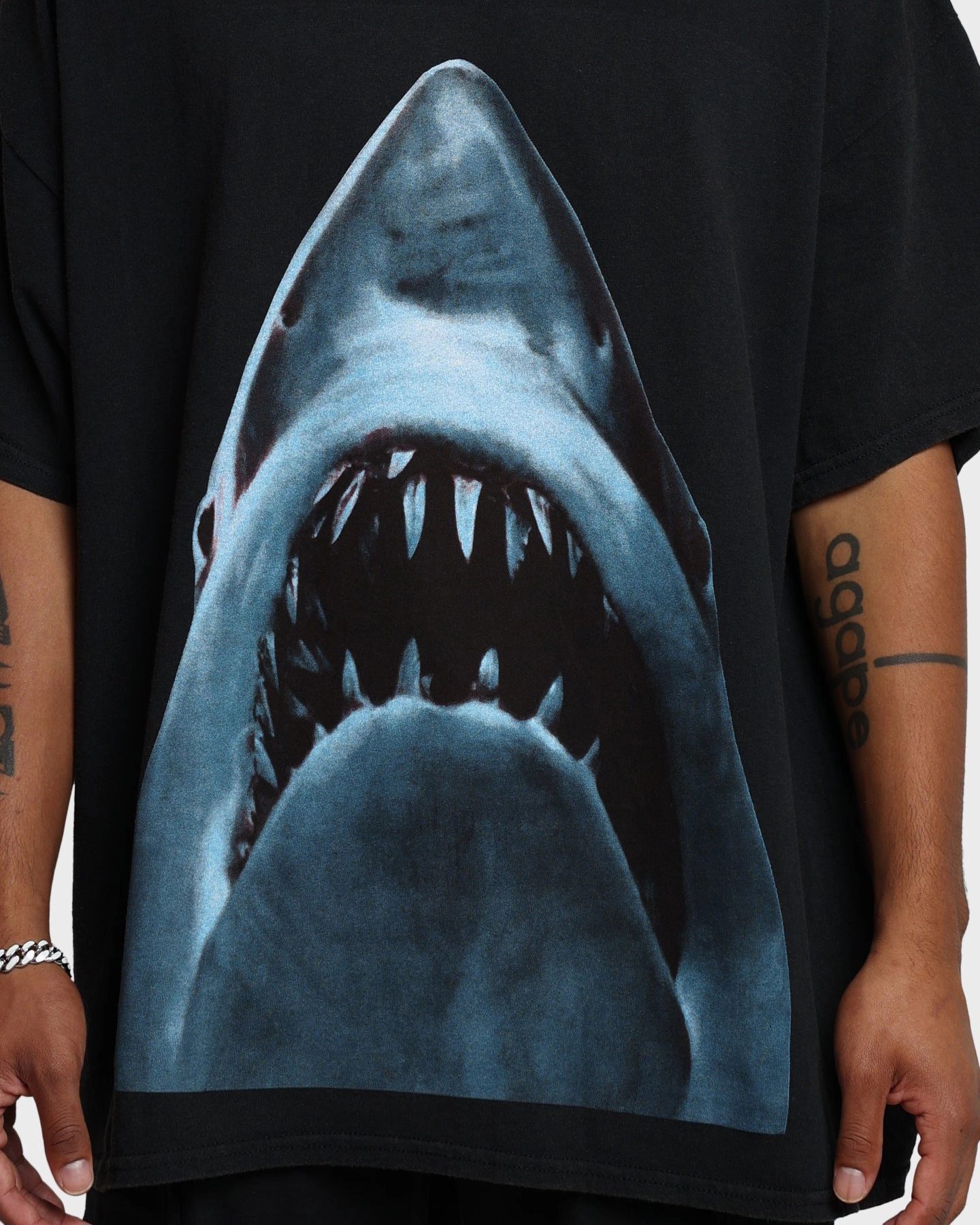 American Thrift X Jaws Jaws Vintage T-Shirt Black Wash