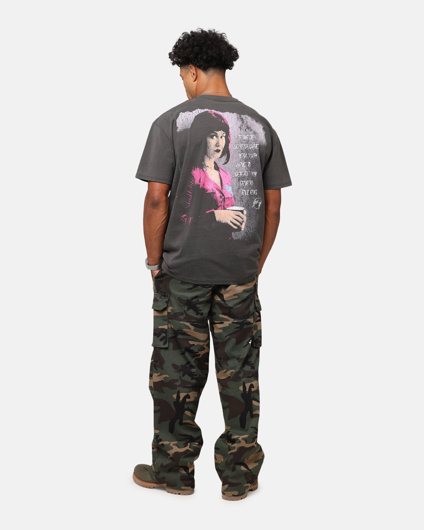 American Thrift X Scott Pilgrim Ramona & Scott Heavyweight T-Shirt Black