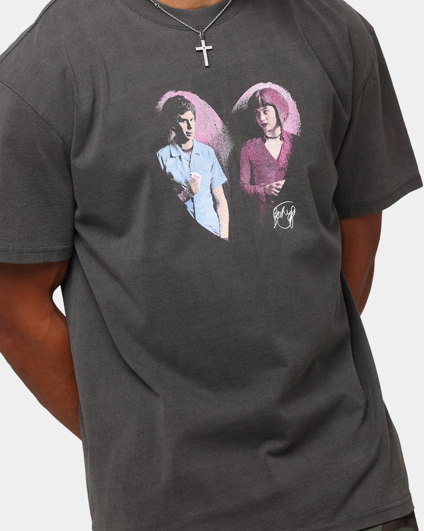 American Thrift X Scott Pilgrim Ramona & Scott Heavyweight T-Shirt Black