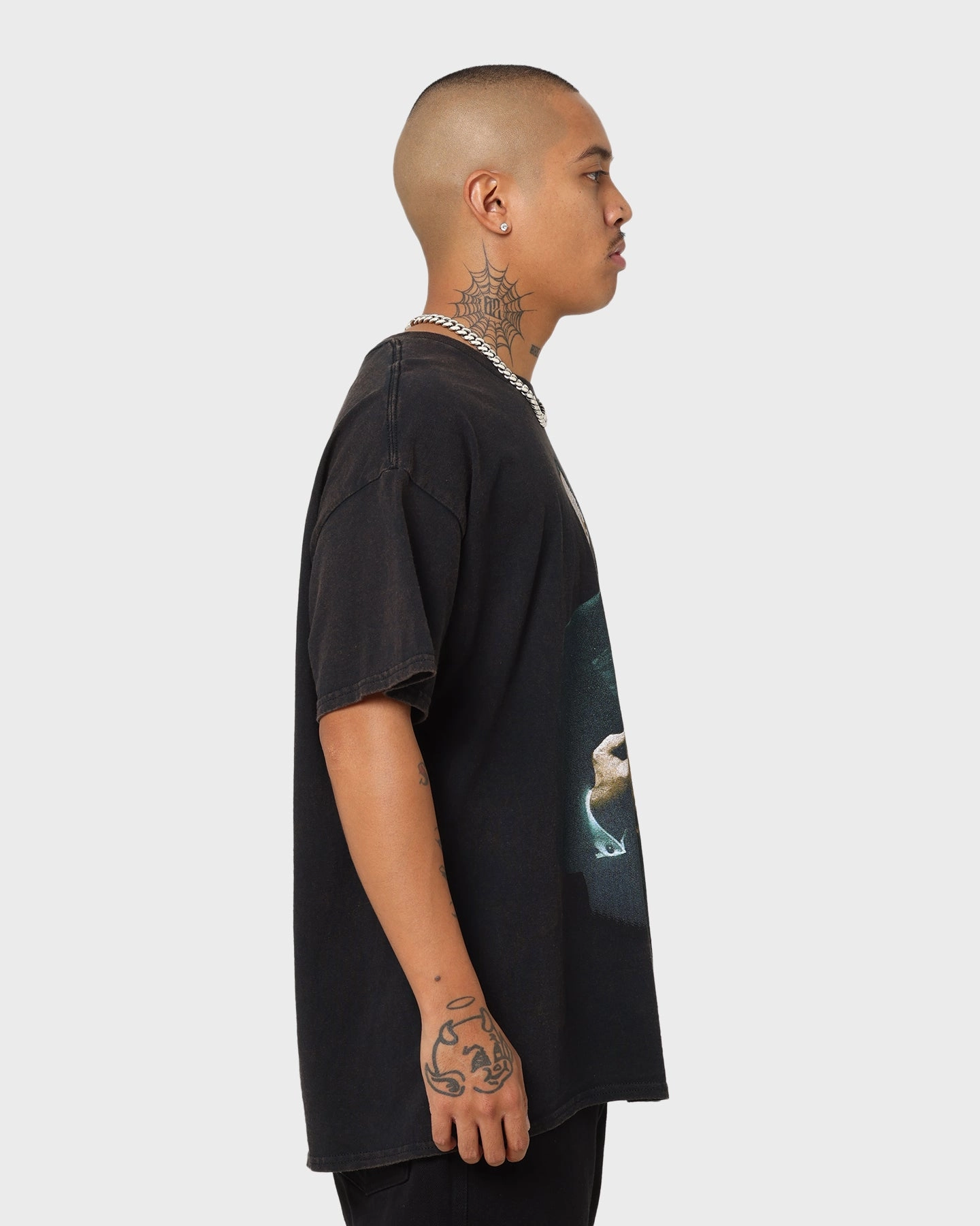 American Thrift X The Godfather The Godfather Cat Vintage T-Shirt Black Wash