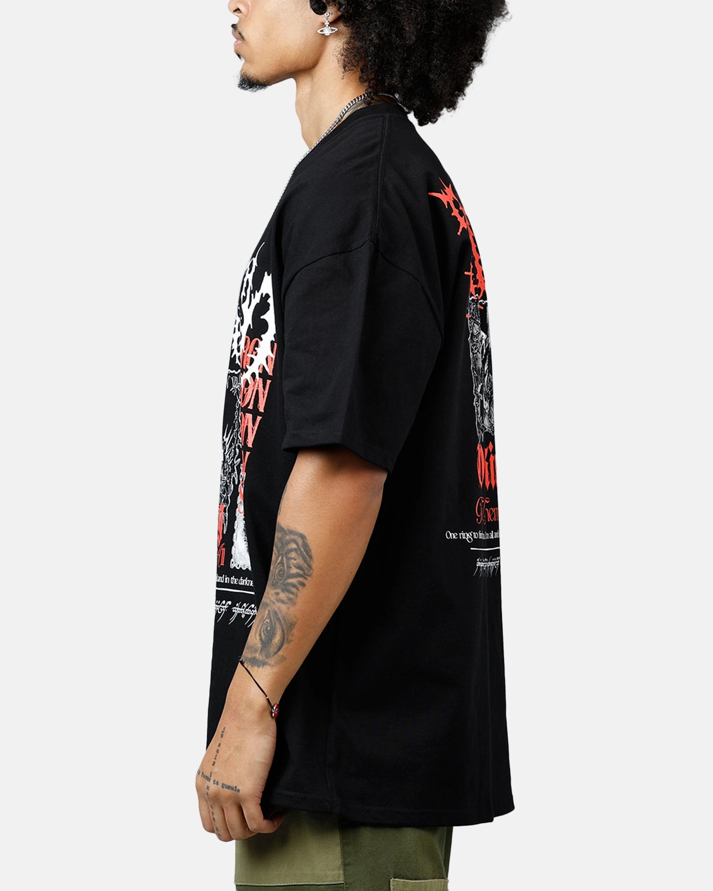 American Thrift X The Lord Of The Rings Sauron Heavyweight T-Shirt Black