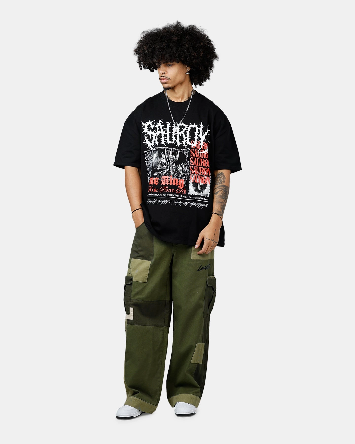 American Thrift X The Lord Of The Rings Sauron Heavyweight T-Shirt Black