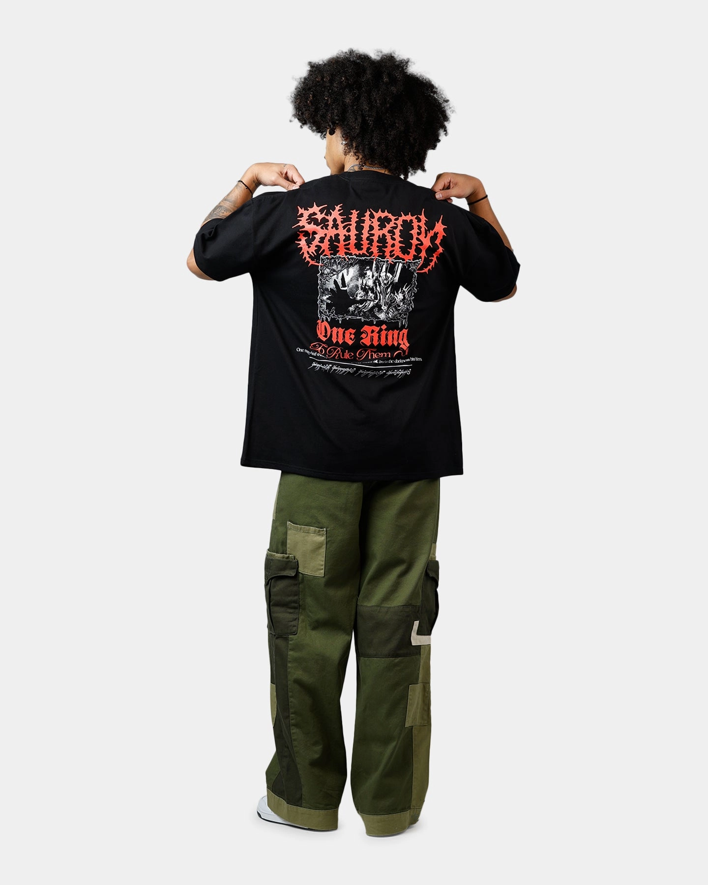 American Thrift X The Lord Of The Rings Sauron Heavyweight T-Shirt Black