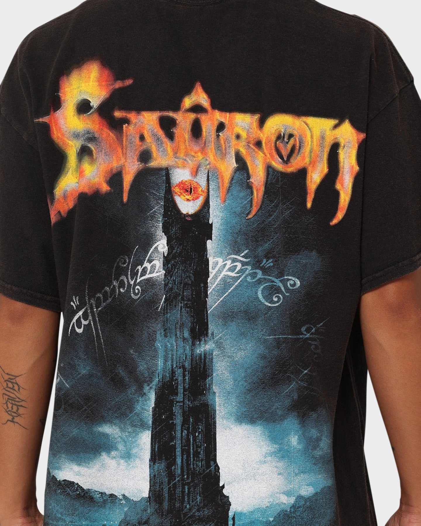 American Thrift X The Lord of The Rings The Sauron Vintage T-Shirt Black Wash