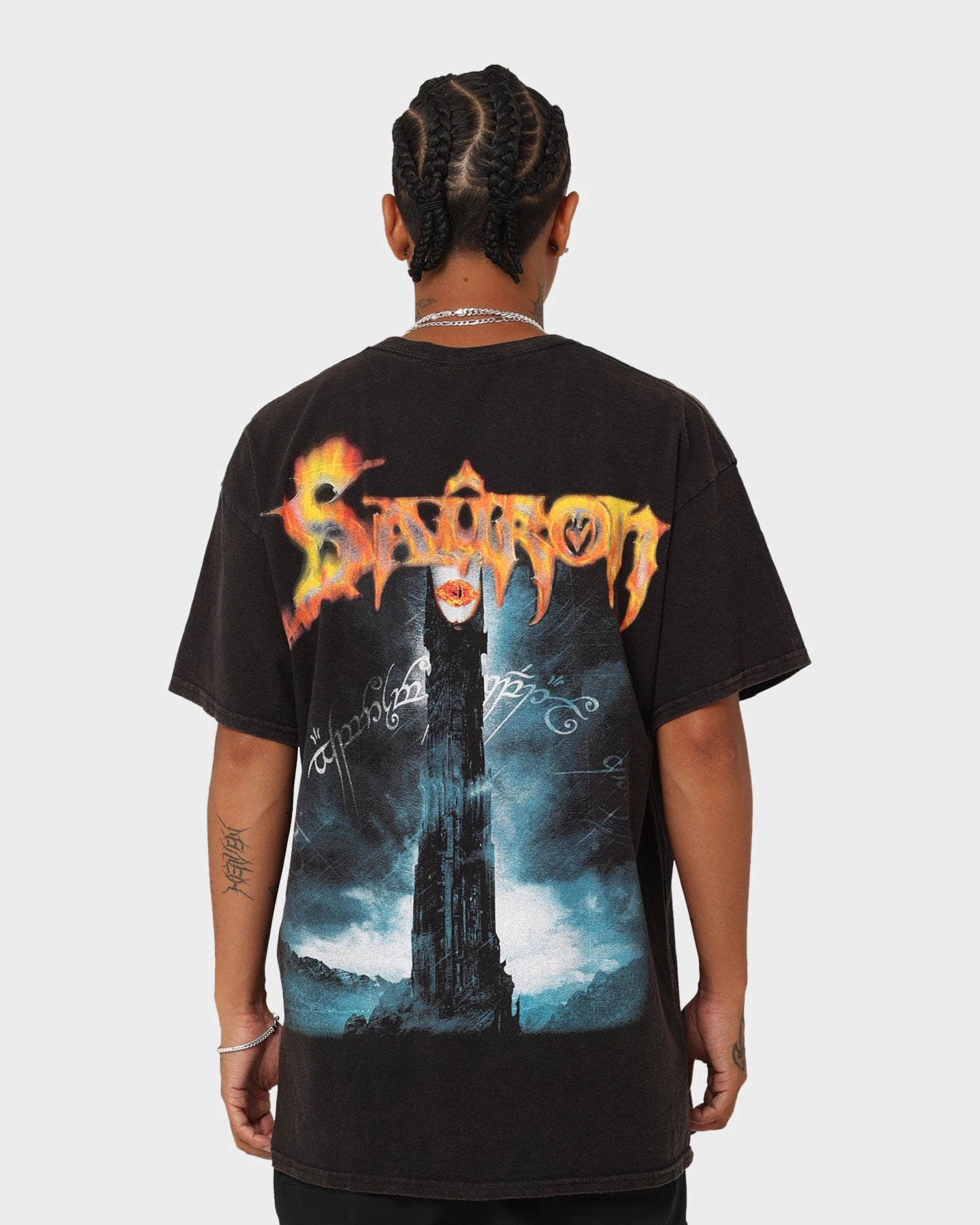 American Thrift X The Lord of The Rings The Sauron Vintage T-Shirt Black Wash