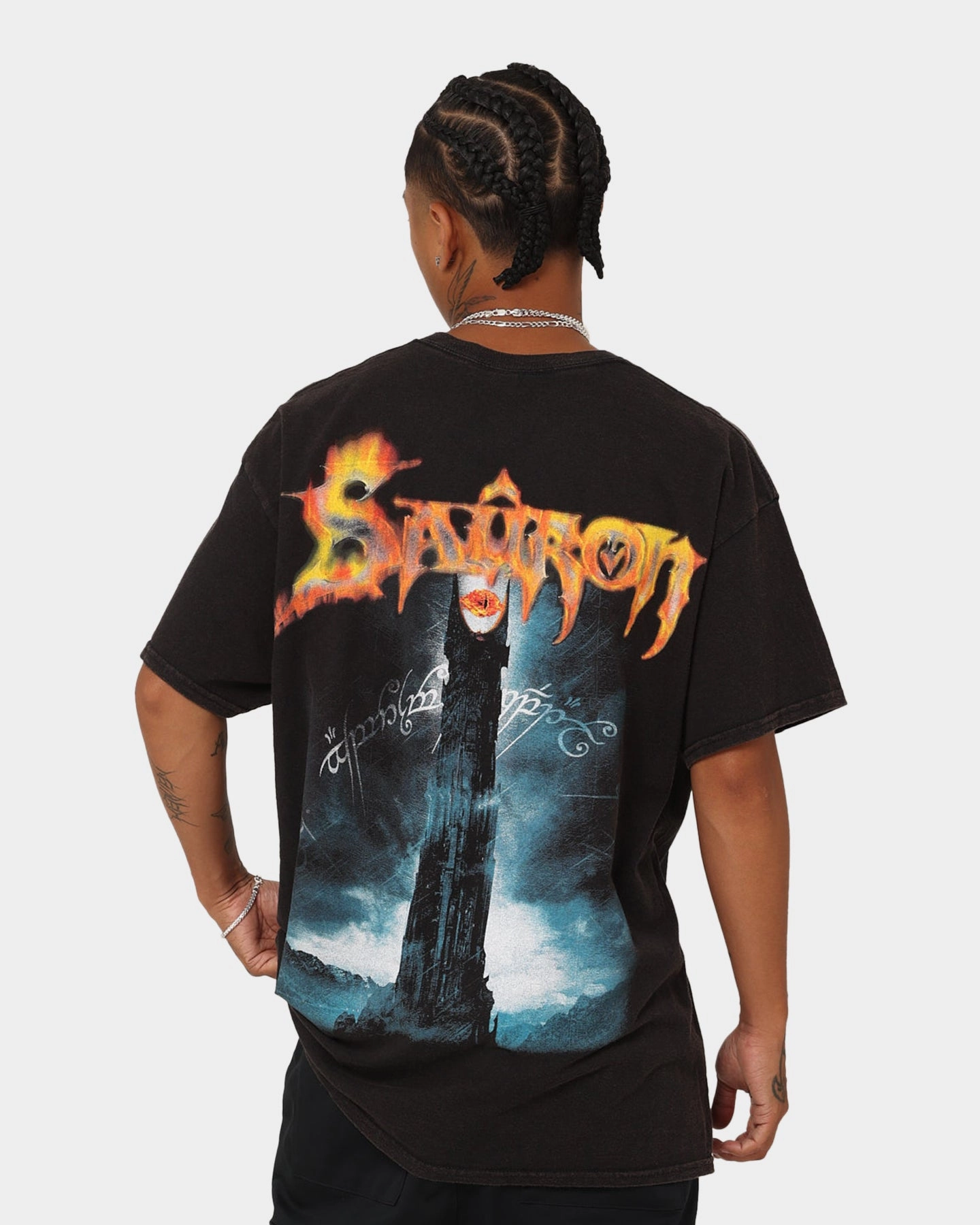 American Thrift X The Lord of The Rings The Sauron Vintage T-Shirt Black Wash