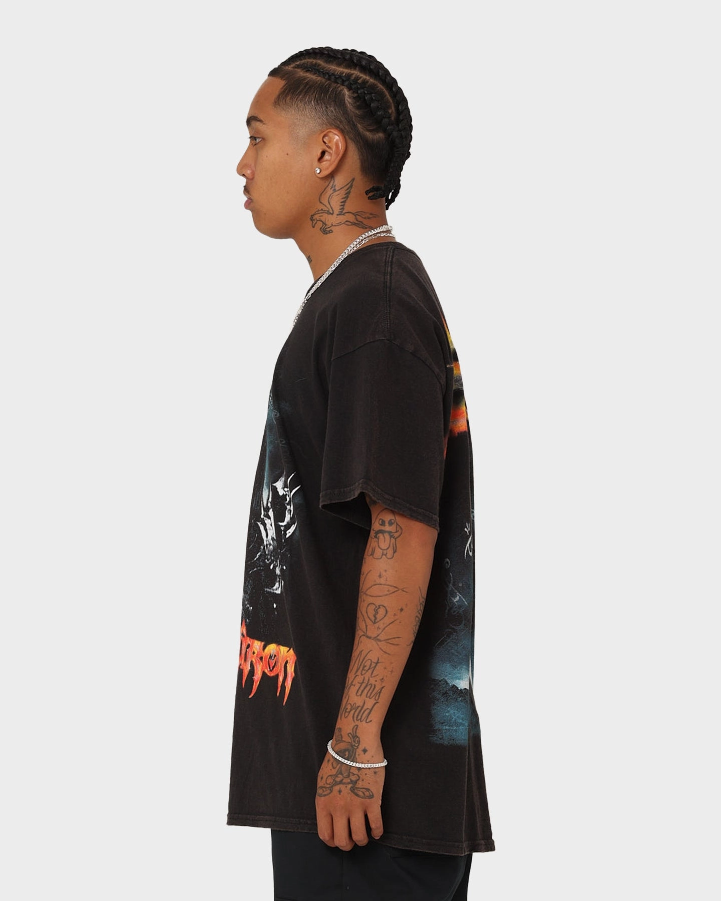 American Thrift X The Lord of The Rings The Sauron Vintage T-Shirt Black Wash