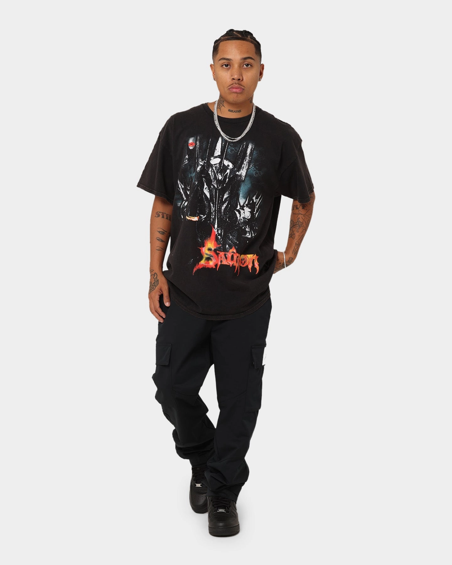 American Thrift X The Lord of The Rings The Sauron Vintage T-Shirt Black Wash