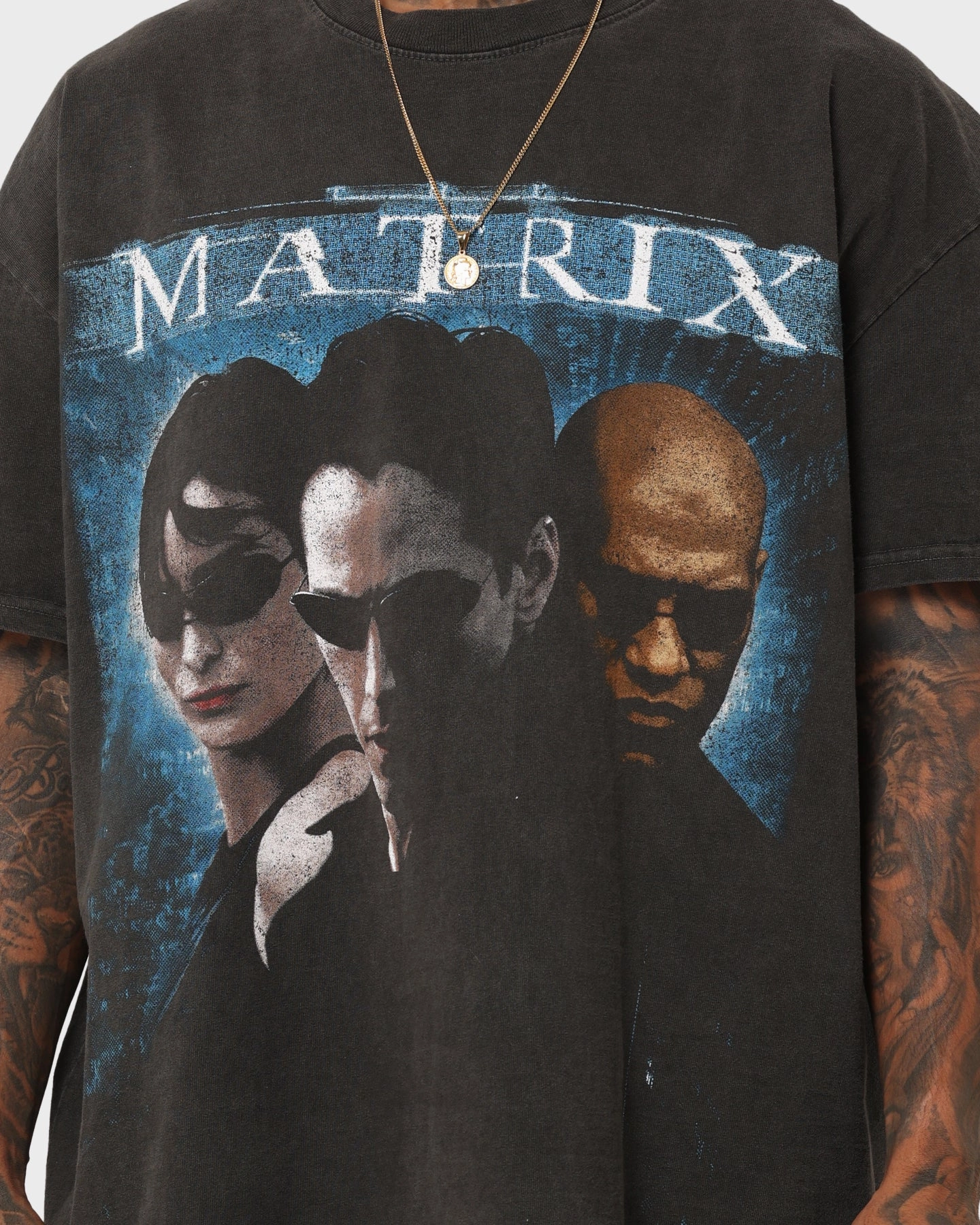 American Thrift X The Matrix Heavyweight Vintage T-Shirt Black Wash