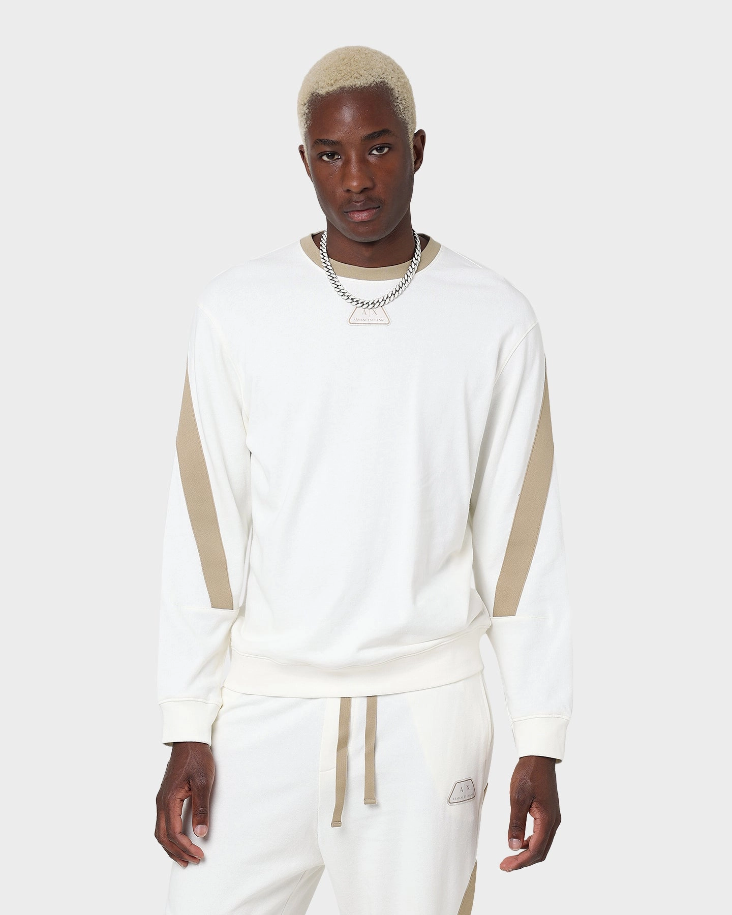Armani Exchange Felpa Crewneck Cannoli/Tree House
