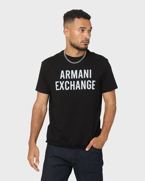 Armani Exchange Holographic Logo T-Shirt Black