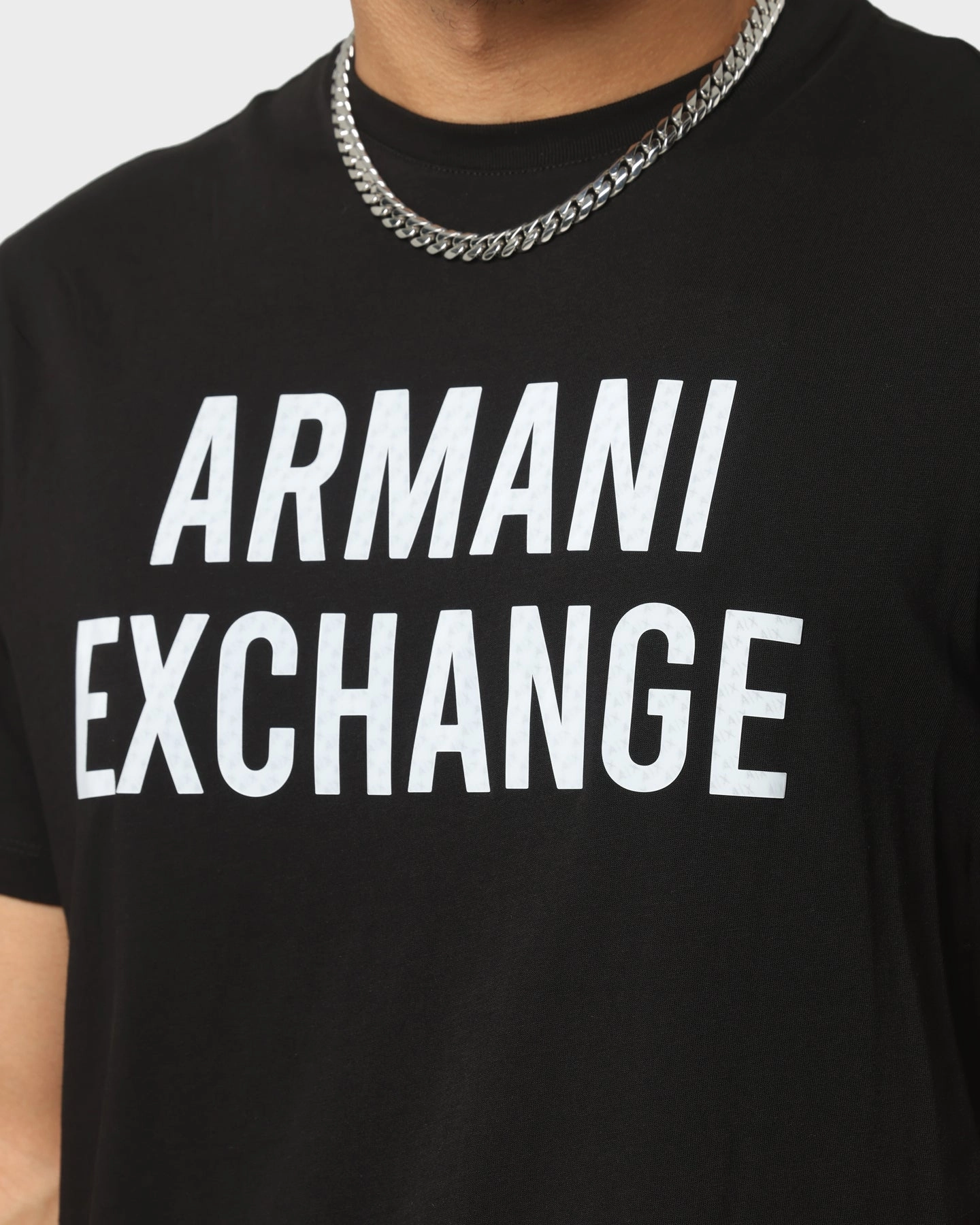Armani Exchange Holographic Logo T-Shirt Black