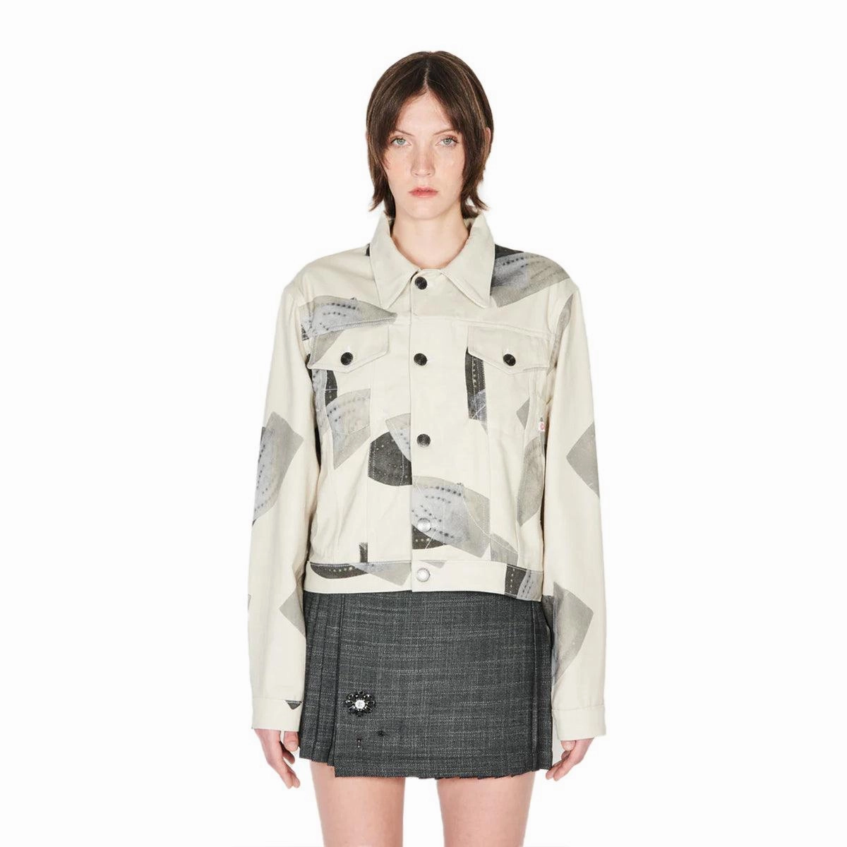 Art Denim Jacket 'Iron Print'