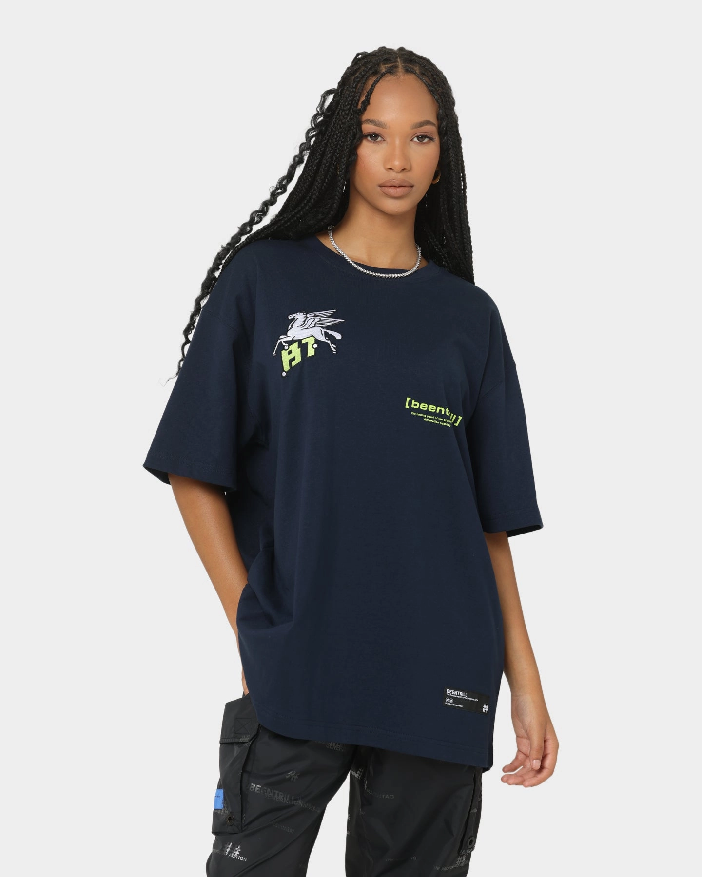 BEENTRILL Dark Horse Short Sleeve T-Shirt Navy Blazer