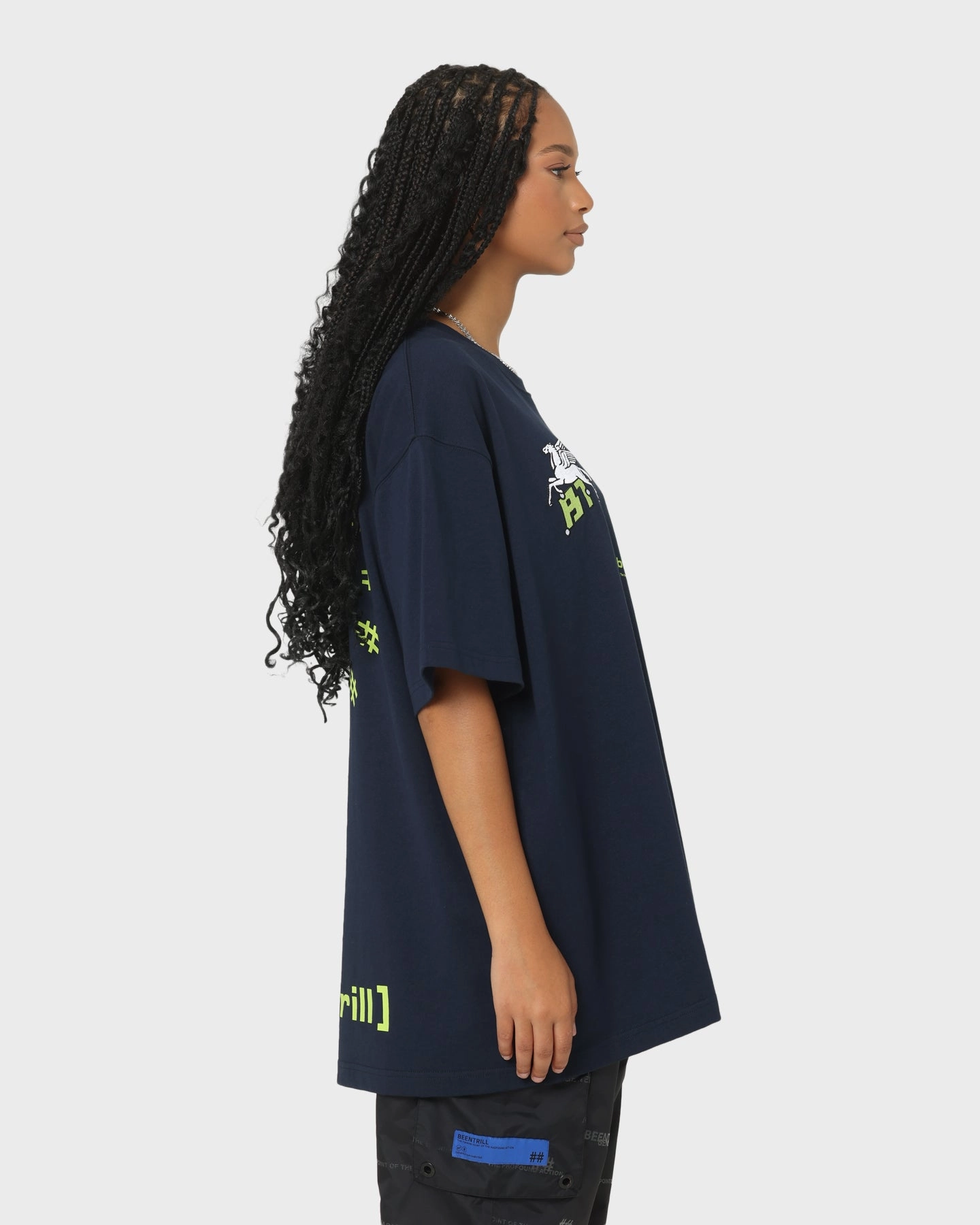 BEENTRILL Dark Horse Short Sleeve T-Shirt Navy Blazer
