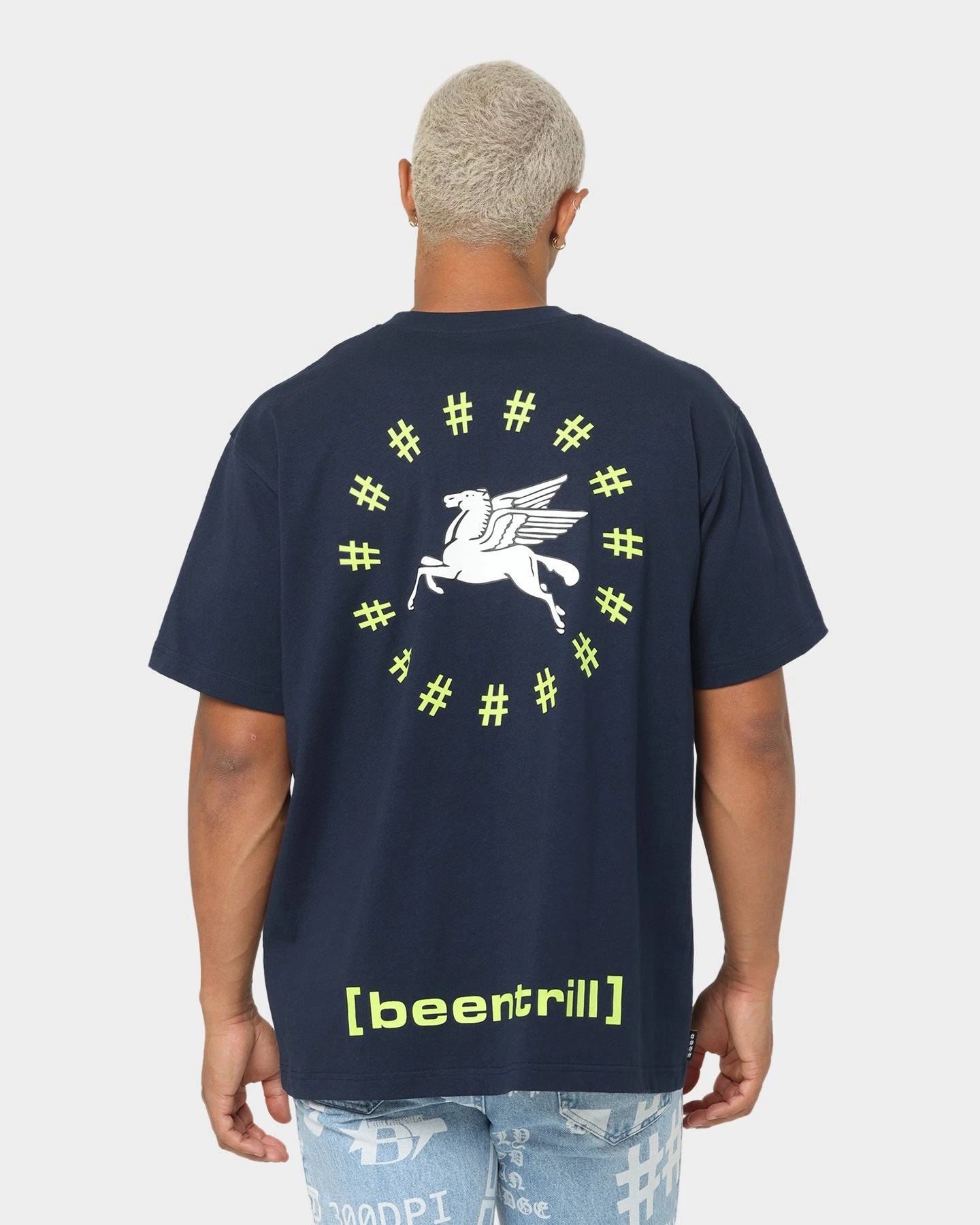 BEENTRILL Dark Horse Short Sleeve T-Shirt Navy Blazer